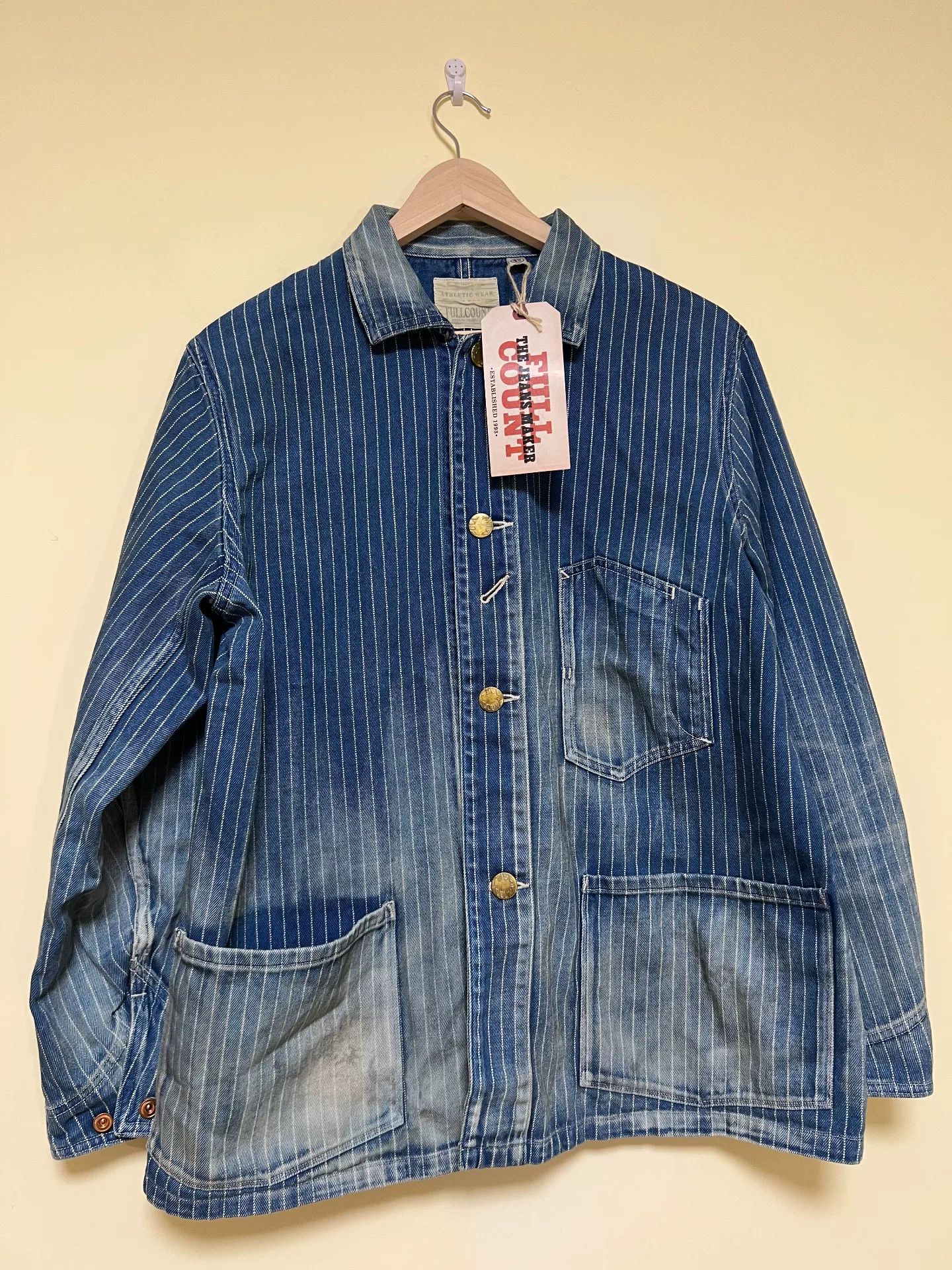 Full Count & Co. Vintage Wabash Striped Work Jacket Size US S / EU 44-46 / 1 - 1 Thumbnail