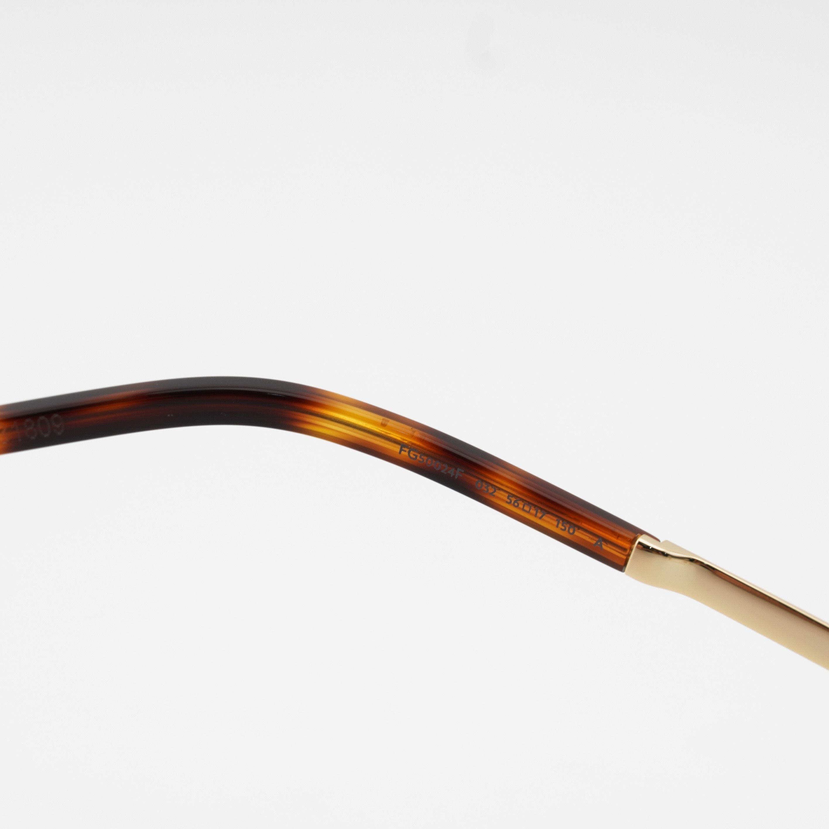 FRED Fred FG50024F 032 Eyeglasses Gold 56mm Rectangle Frame Size ONE SIZE - 7 Thumbnail