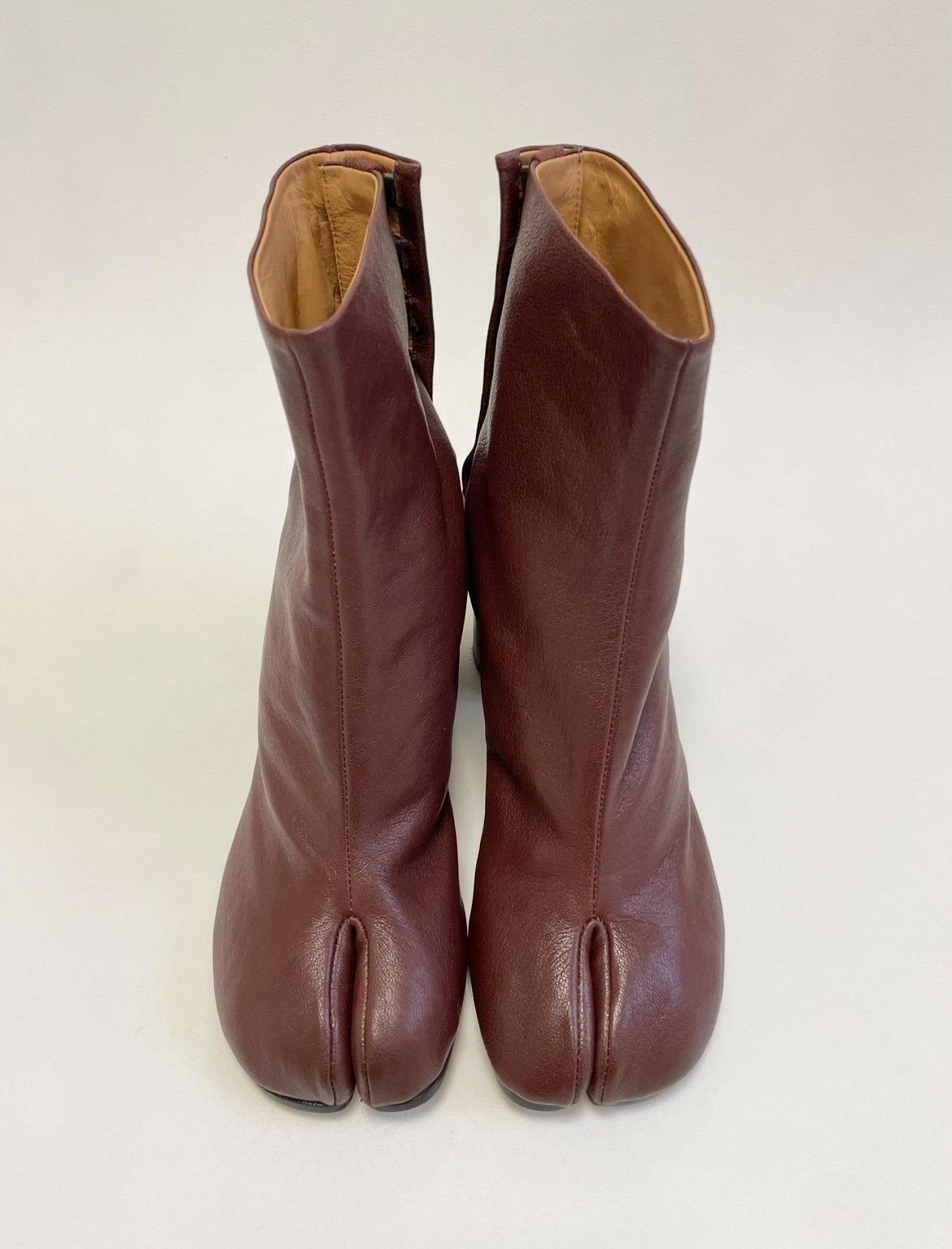 A/W 21 Oxblood Leather Tabi Boots