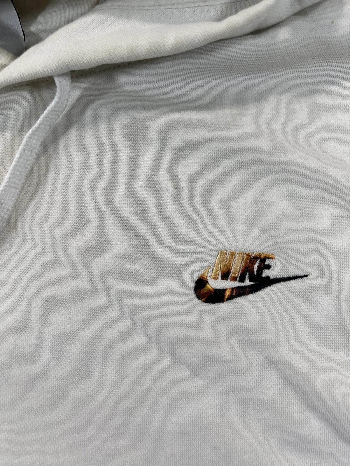 Nike Nike White Hoodie with Leopard Print Logo Size US L / EU 52-54 / 3 - 2 Thumbnail