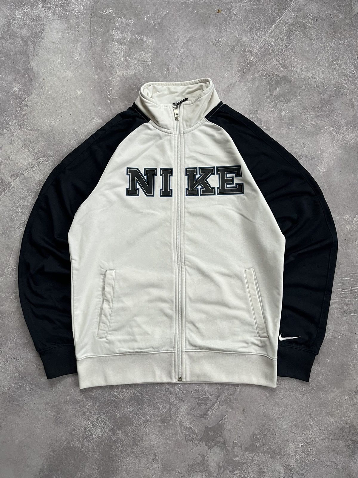 Nike VINTAGE NIKE TRACK JACKET BIG LOGO Y2K WHITE/BLUE Size US M / EU 48-50 / 2 - 1 Thumbnail