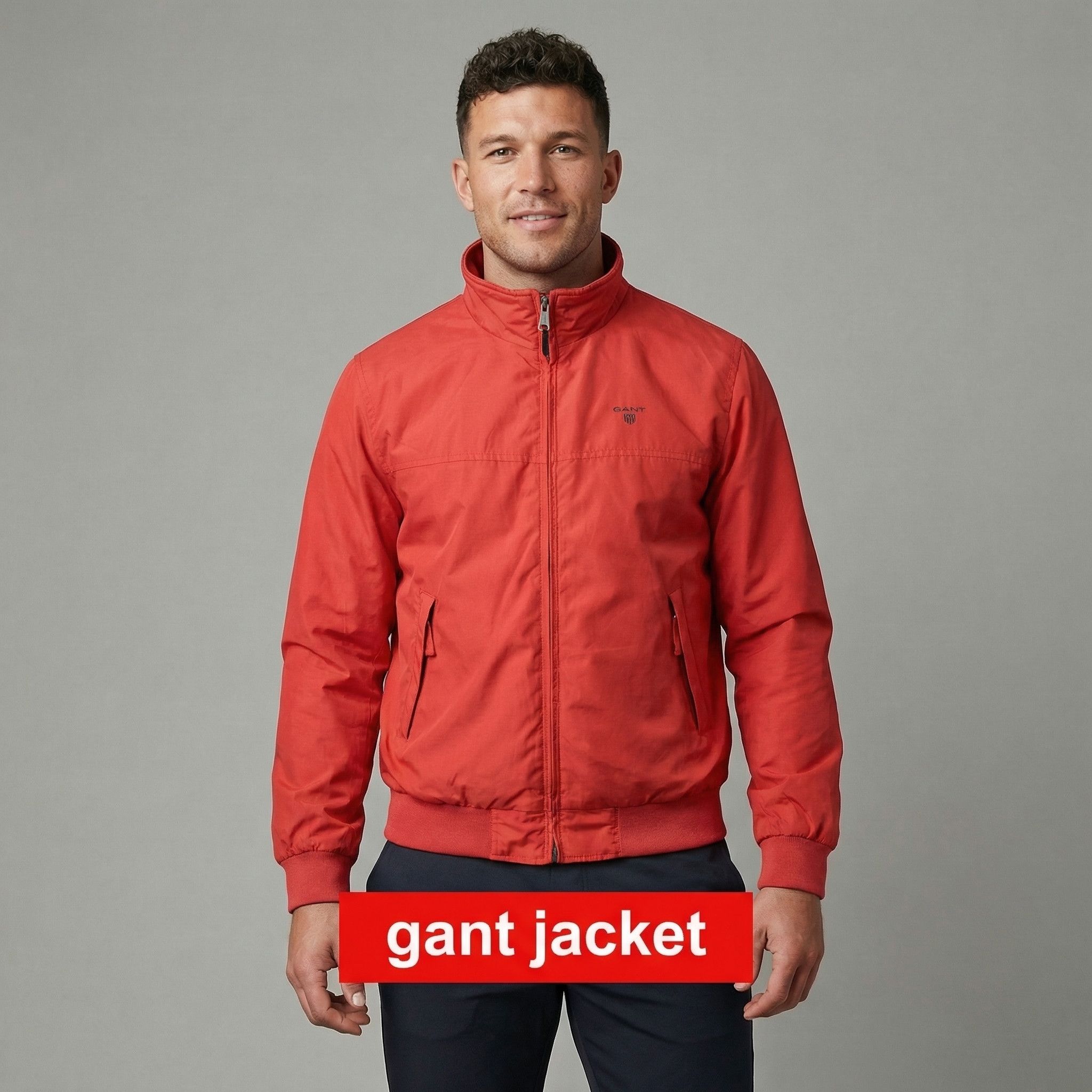 Gant gant men's red lightweight bomber jacket – size L Size US L / EU 52-54 / 3 - 1 Thumbnail