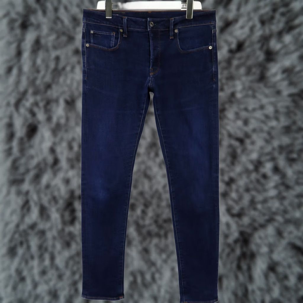 G-Star G-STAR 3301 Slim Jeans Men's Blue Denim Stretched Faded W34/L34 Zip Fly Size US 34 / EU 50 - 1 Thumbnail