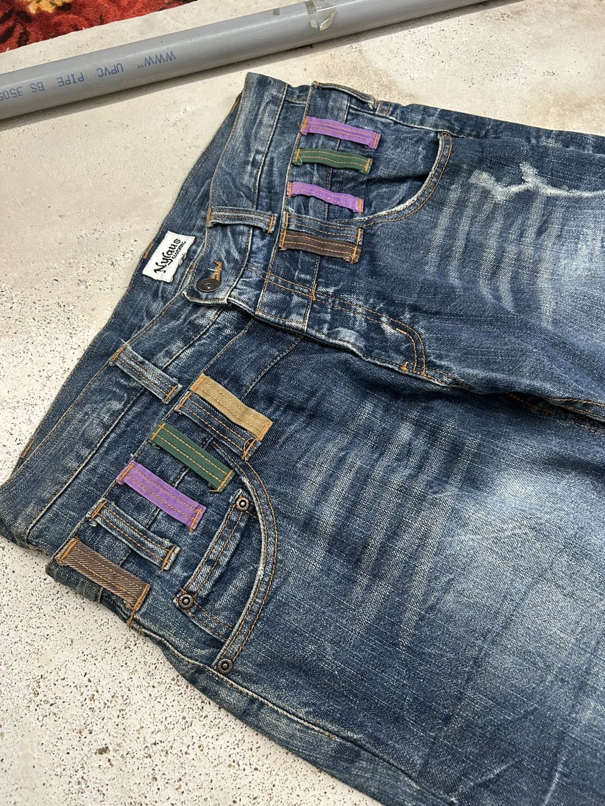 GOSTAR DE FUGA Vintage Y2k Nylaus Distressed Clawn Marks Straight Cut Size US 33 - 10 Thumbnail