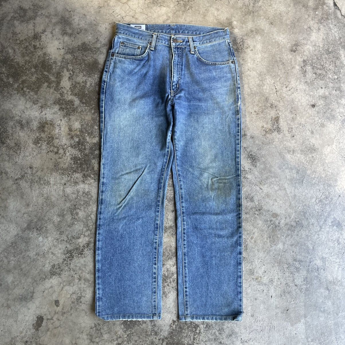 Edwin 🔥Vintage Edwin 403 Stoned Washed Ripped Distress Denim Jeans Size US 31 - 1 Thumbnail