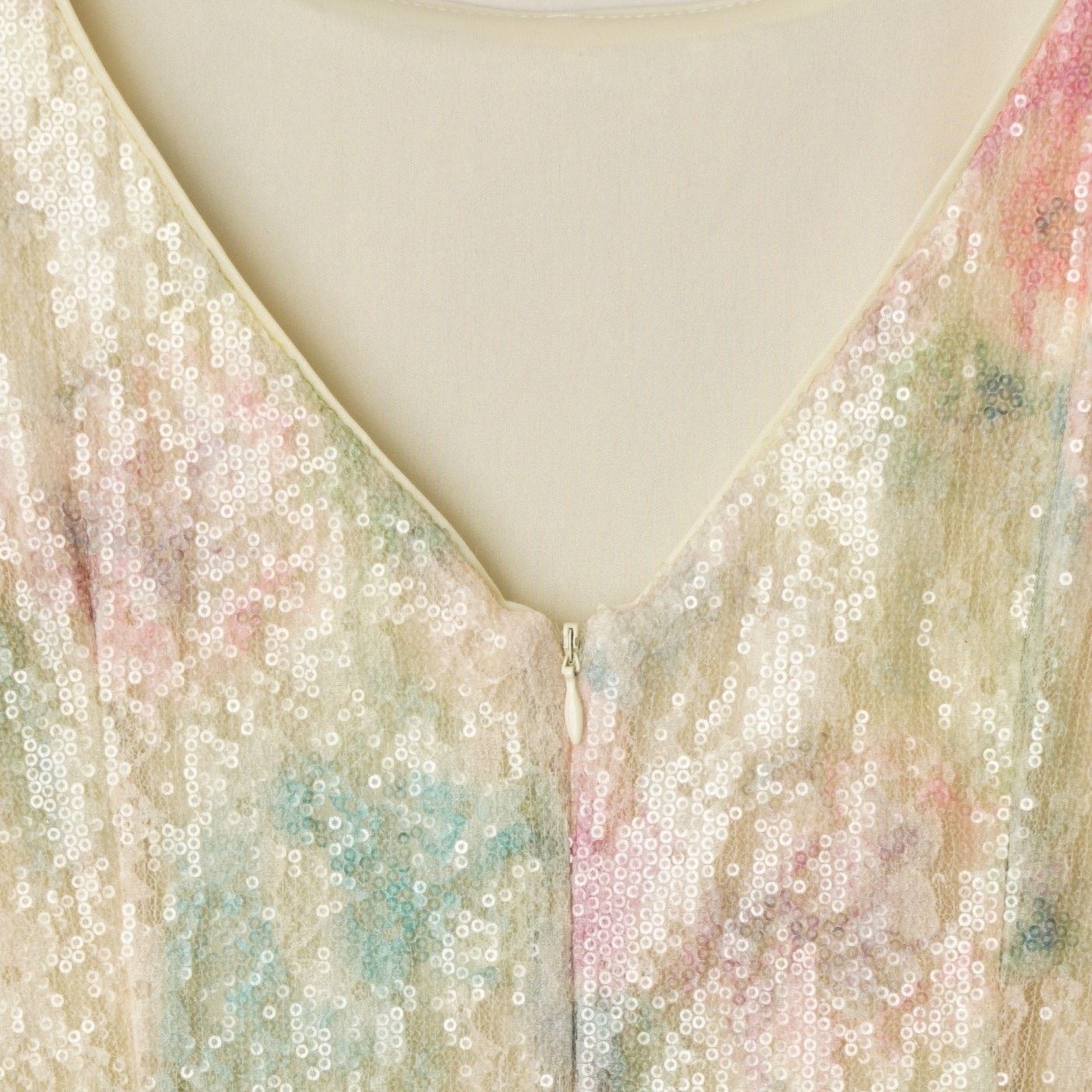 Other Studio One New York Sequin Floral Dress Y2K Sparkly V Back Size L / US 10 / IT 46 - 6 Thumbnail
