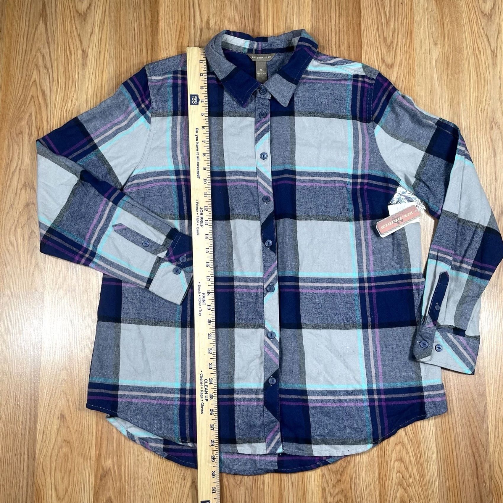 Vintage VINTAGE Bit & Bridle Flannel Shirt Mens XL Extra Large Plaid Long Sleeve Button Down New Size US XL / EU 56 / 4 - 3 Thumbnail