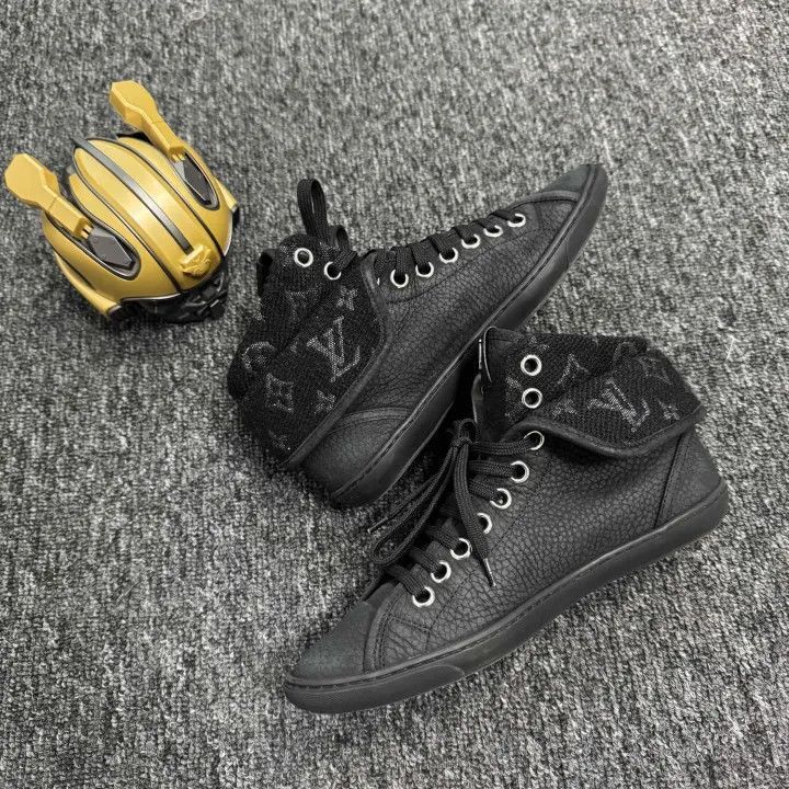 Louis Vuitton Louis Vuitton Black High-Top Fashion Sneakers -2508 Size US 5.5 / EU 38 - 6 Thumbnail
