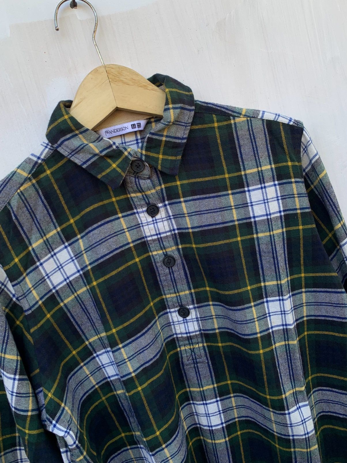 Flannel × JW Anderson × Uniqlo Uniqlo x Jw Anderson half button plaid flannel shirt Size US M / EU 48-50 / 2 - 2 Thumbnail