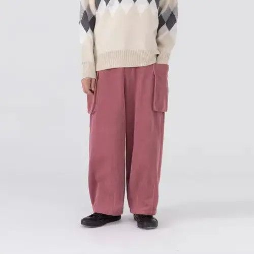 Jean 20AW Indigo Union Japan Pink Corduroy Wide Pants Size US 31 - 2 Thumbnail