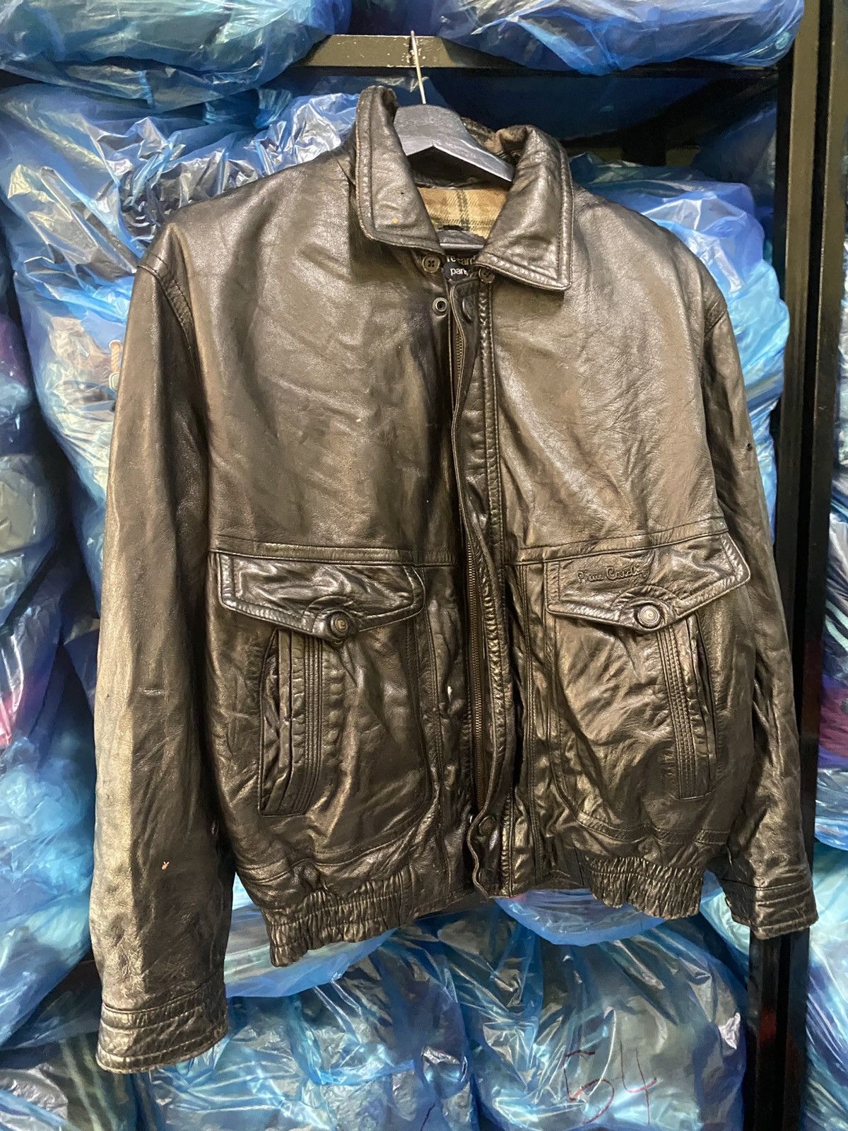 Pierre Cardin Vintage Pierre Cardin Paris Black Leather Bomber Jacket Size US M / EU 48-50 / 2 - 5 Thumbnail