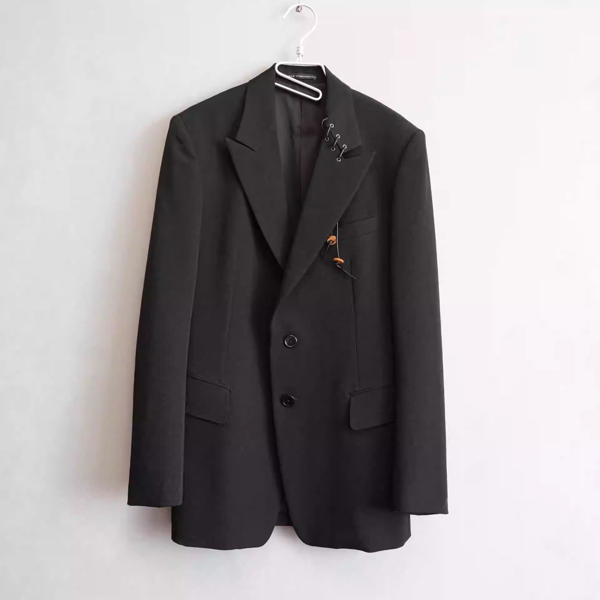Yohji Yamamoto Yohji Yamamoto Leather Cord To Wool Jacket Size US M / EU 48-50 / 2 - 1 Thumbnail