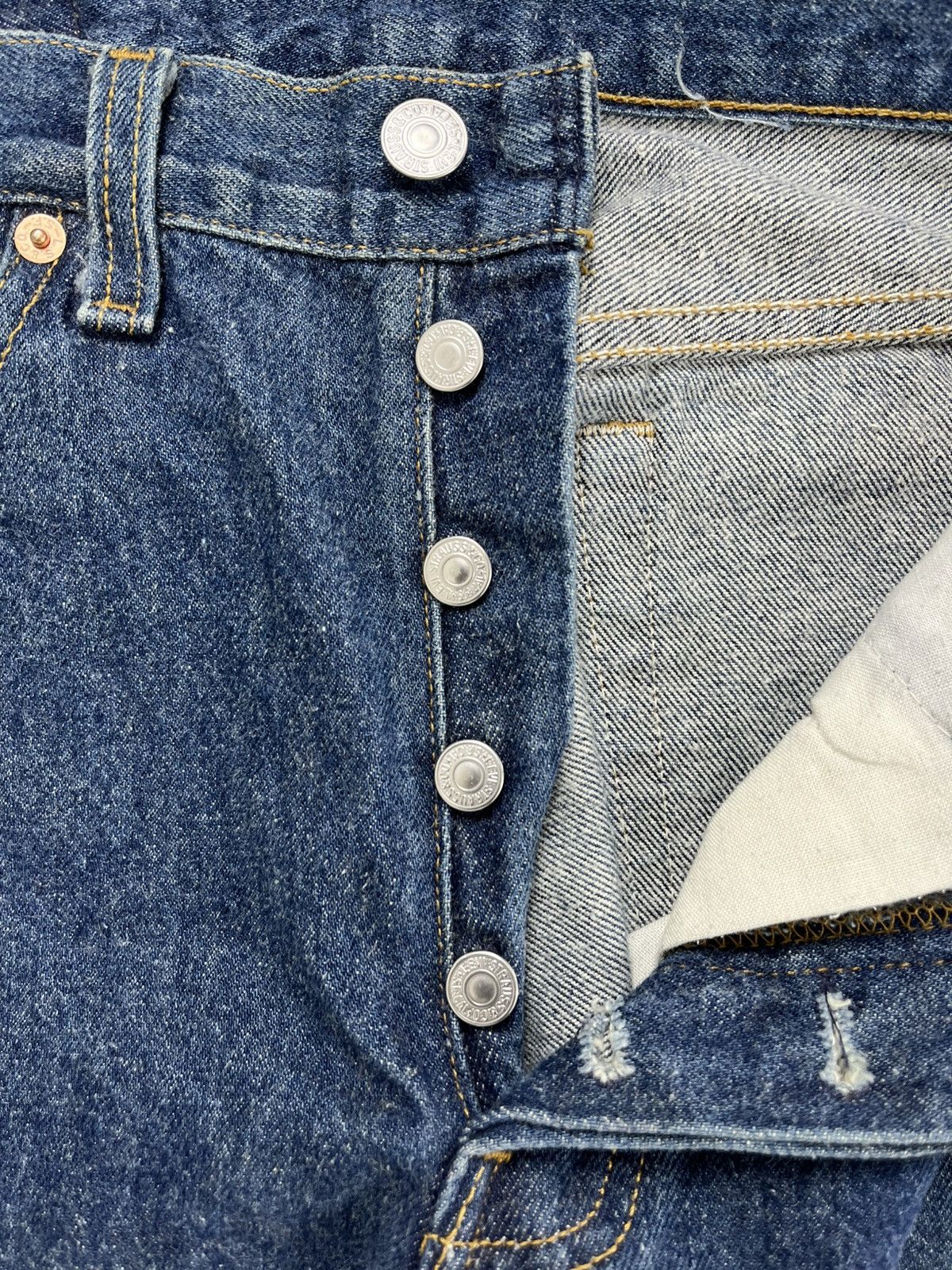 Levi's Vintage Clothing 🇺🇸1990s Vintage Levis 501XX LVC 30x36 Straight Leg Blue Jeans Size US 30 / EU 46 - 9 Thumbnail