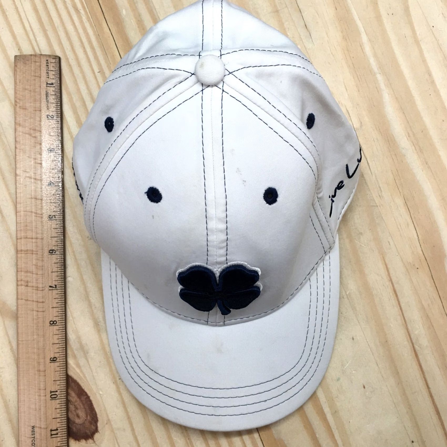 Vintage Black Clover Baseball Hat Prestwick Mens White L-XL Adjustable Embroidered Logo Size ONE SIZE - 6 Thumbnail