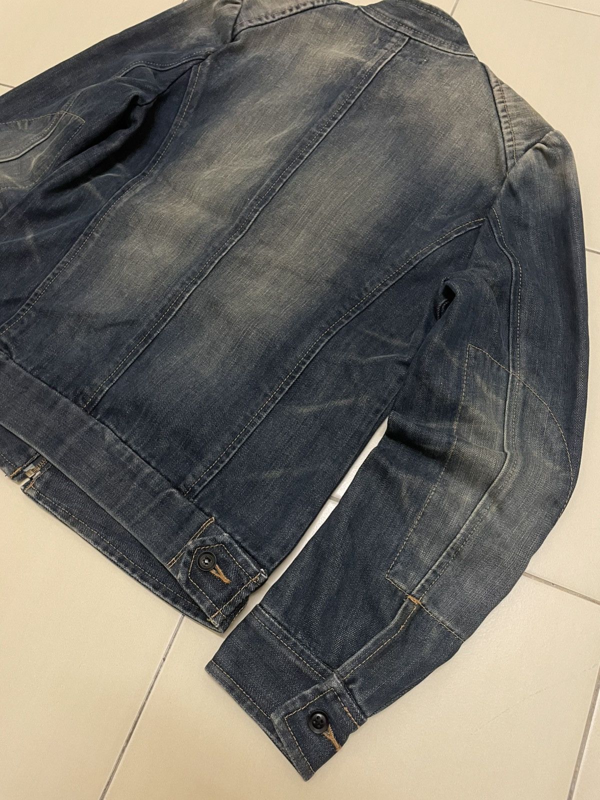 Japanese Brand RNA Inc. Woman Denim Bikers Jacket Size M / US 6-8 / IT 42-44 - 8 Thumbnail