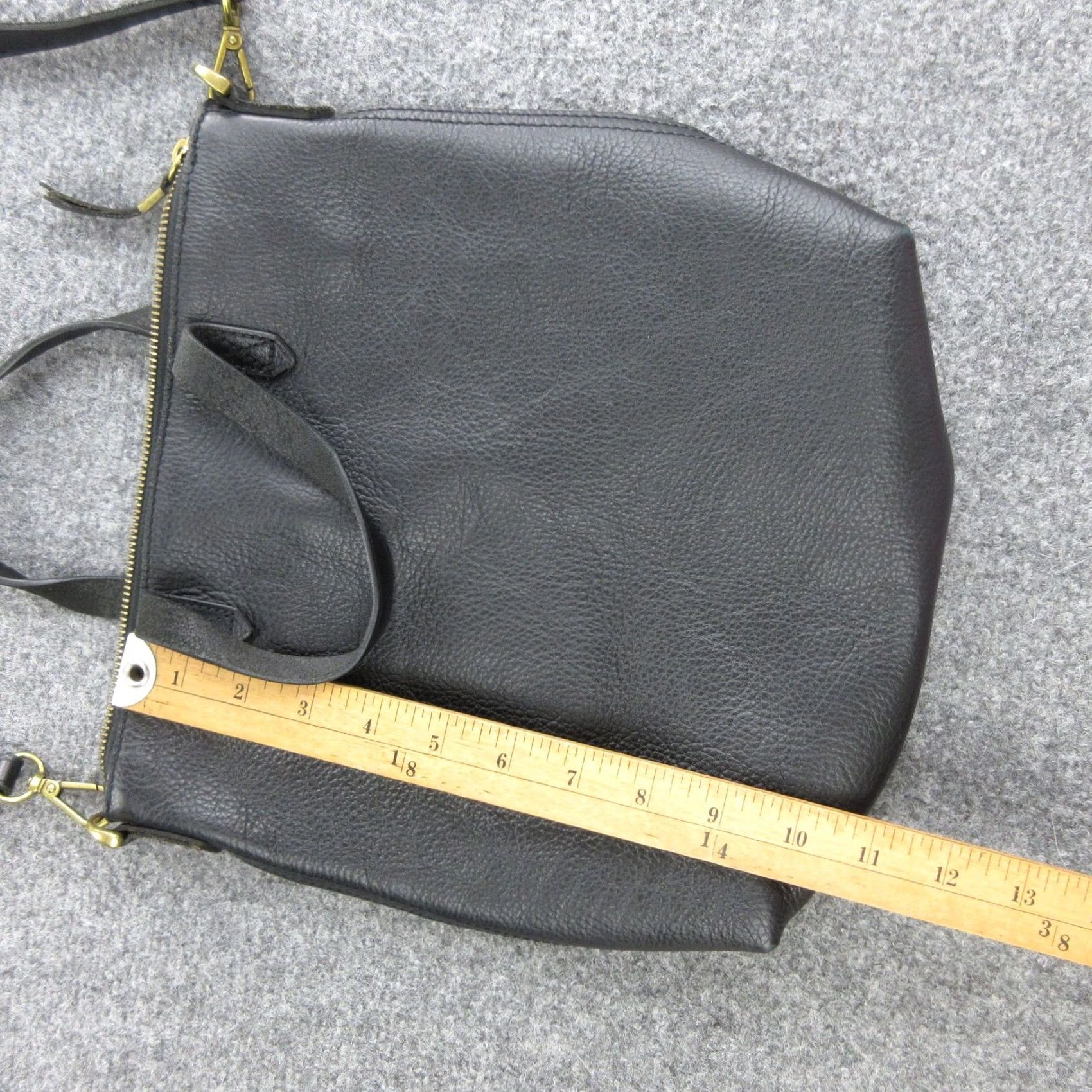 Madewell Madewell Crossbody Bag Womens Large Black Leather Zip Tote Hobo Shoulder Purse Size ONE SIZE - 3 Thumbnail