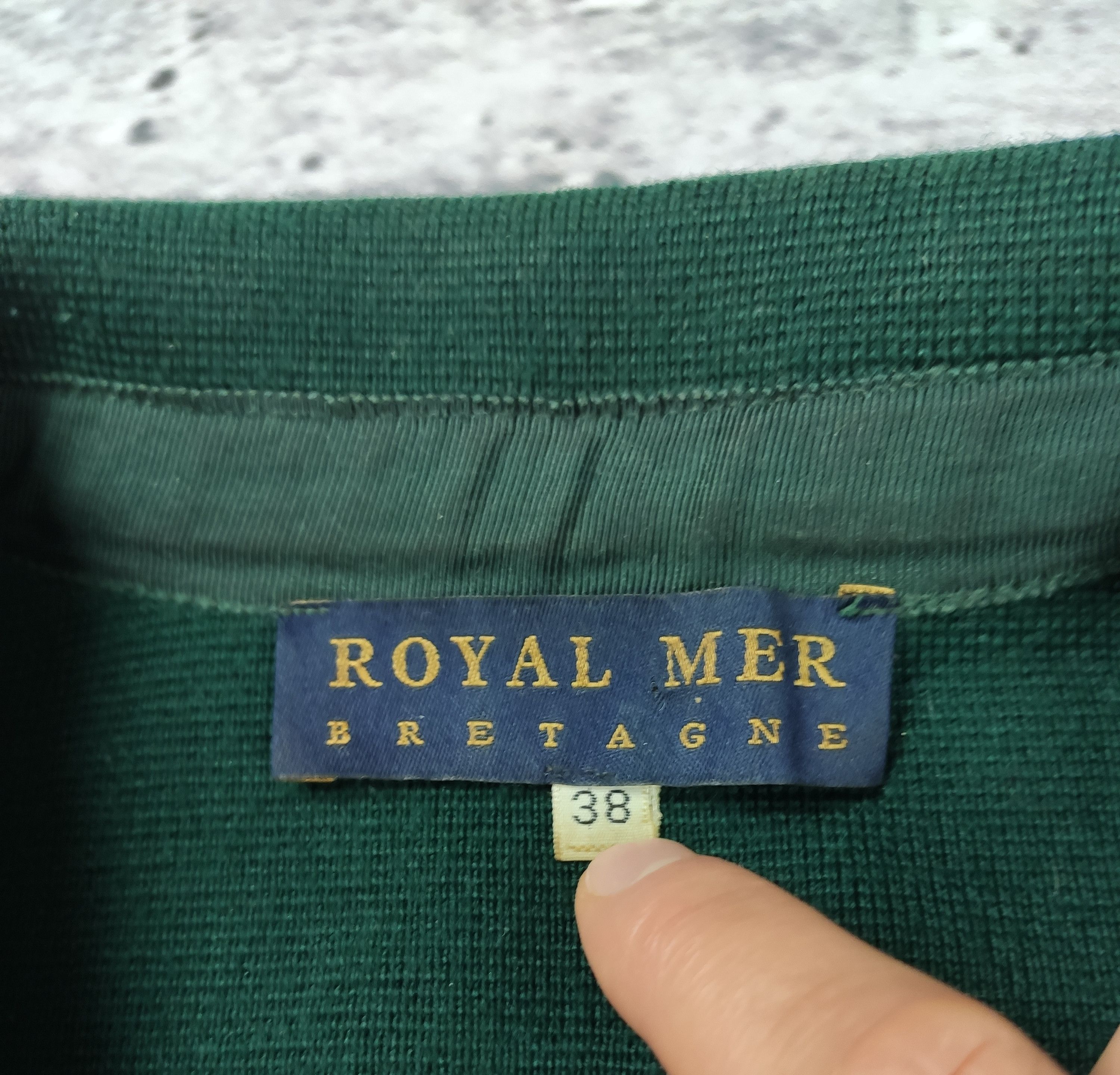 Designer × Vintage Royal Mer Bretagne women cardigan coat wool Size L / US 10 / IT 46 - 6 Thumbnail
