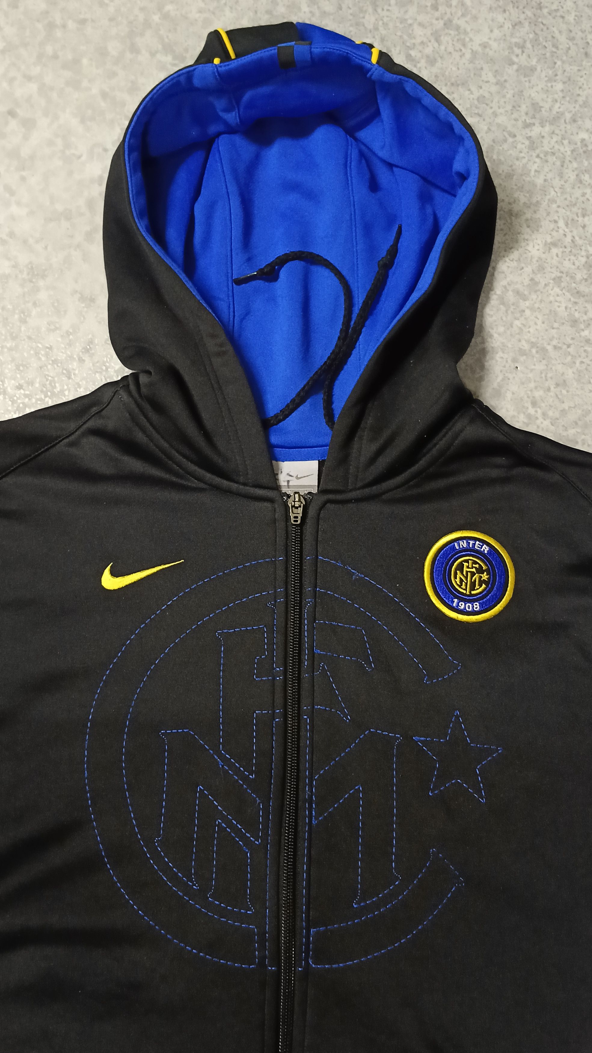Nike × Vintage Nike Internazionale 1908 Training Hoodie Size US M / EU 48-50 / 2 - 4 Thumbnail