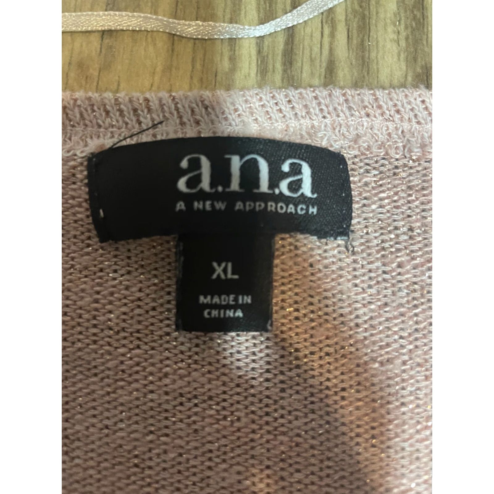 Vintage ANA Sweater Womens XL Pink Sparkly Shot Sleeve Knit Pullover Knit Pull Over Shirt Size XL / US 12-14 / IT 48-50 - 2 Thumbnail
