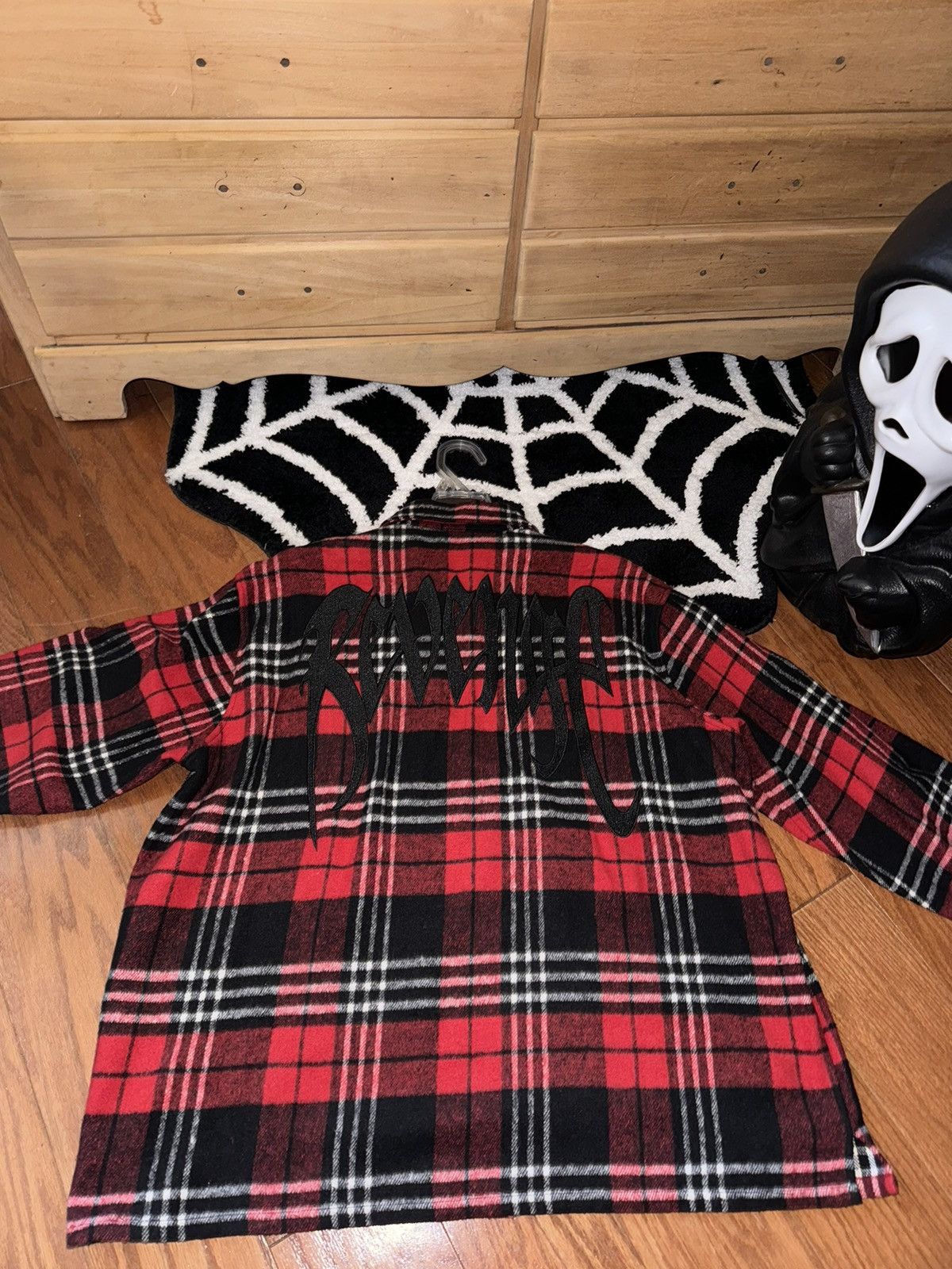 Revenge Red Embroidered Revenge Flannel Size US M / EU 48-50 / 2 - 3 Thumbnail