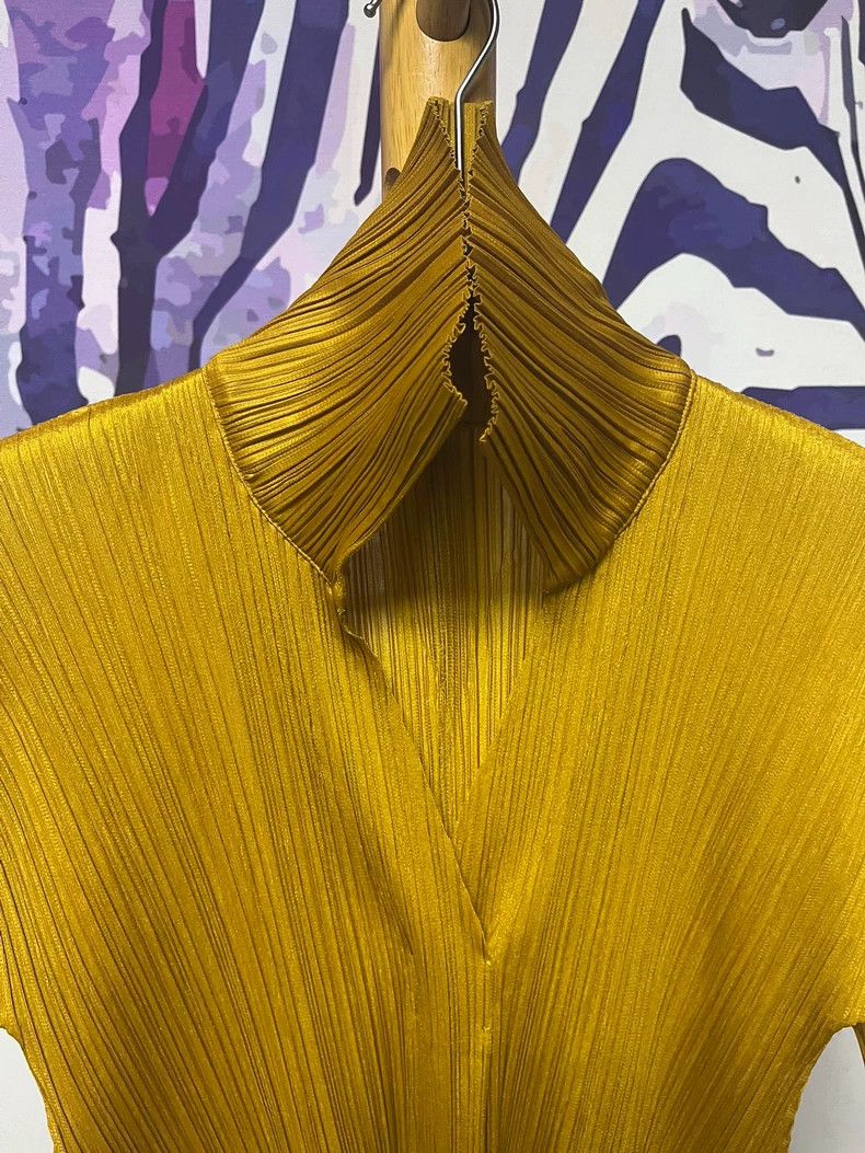 Issey Miyake issey miyake size:3 Yellow pleated coat Size XXS / US 00 / IT 34 - 4 Thumbnail
