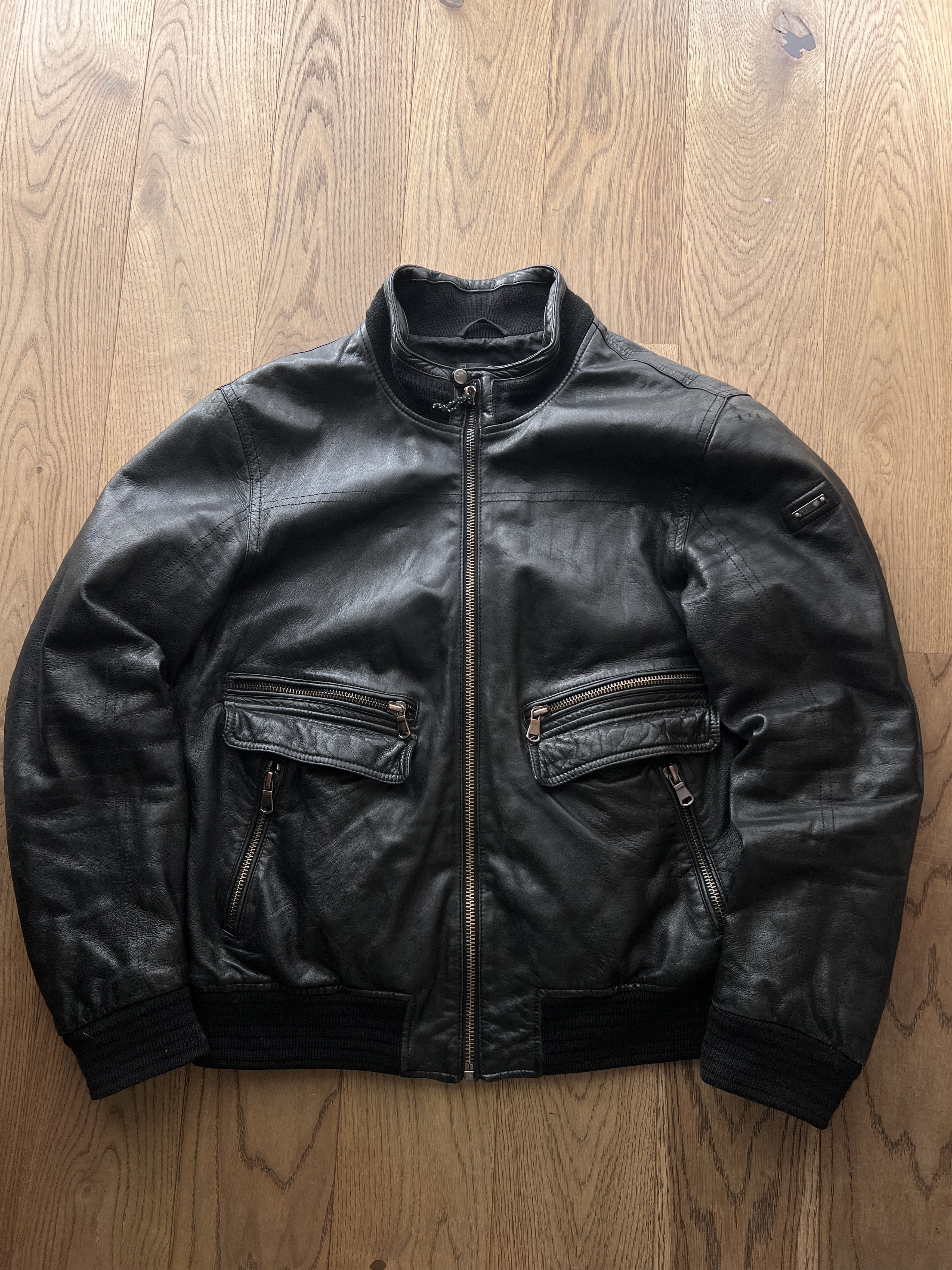 If Six Was Nine Vintage 2000s leather bomber jacket baggy boxy y2k japanese Size US L / EU 52-54 / 3 - 6 Thumbnail
