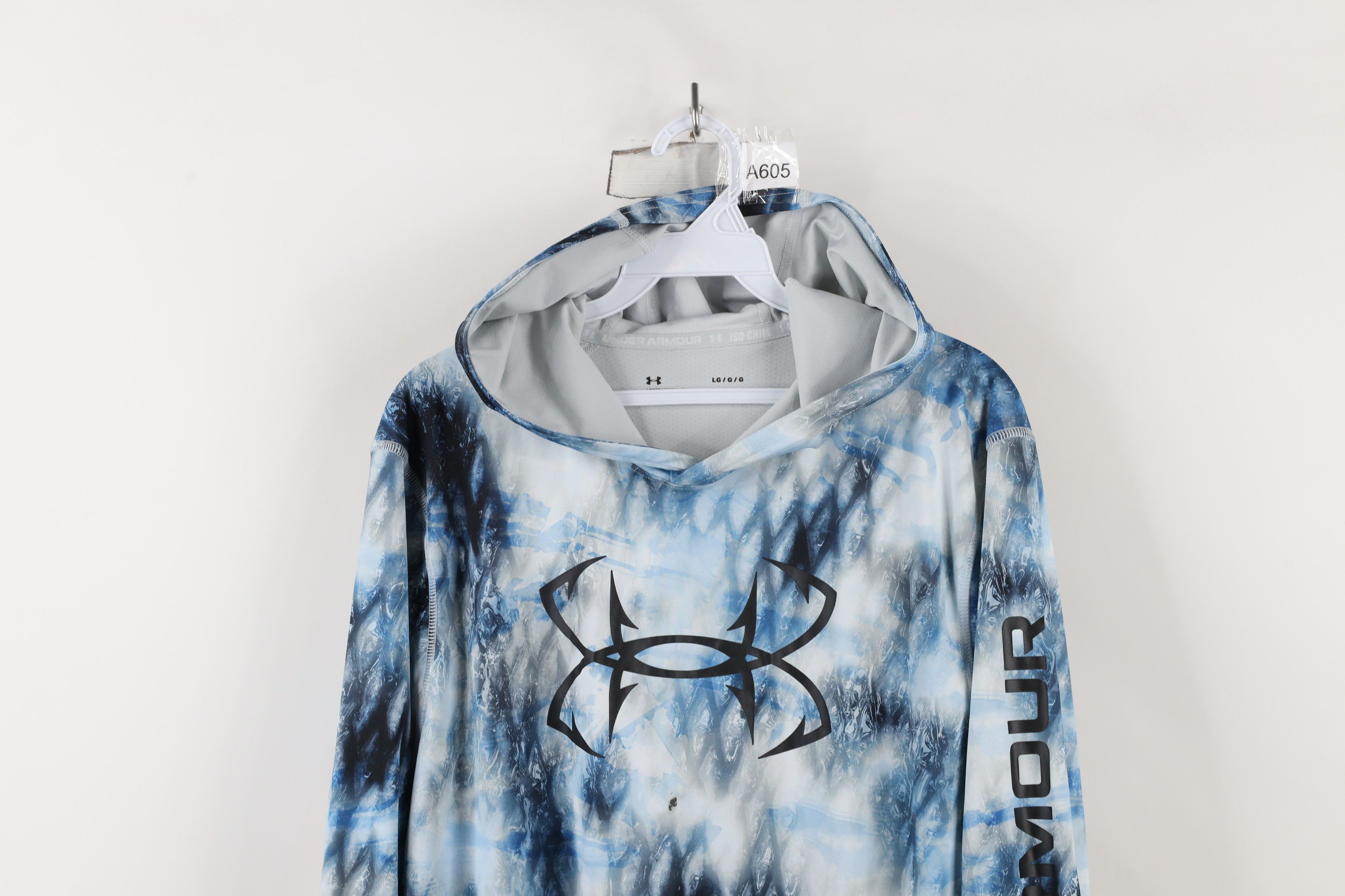 Under Armour × Vintage Under Armour Fishing Lightweight Camouflage Hoodie T-Shirt Size US L / EU 52-54 / 3 - 2 Thumbnail