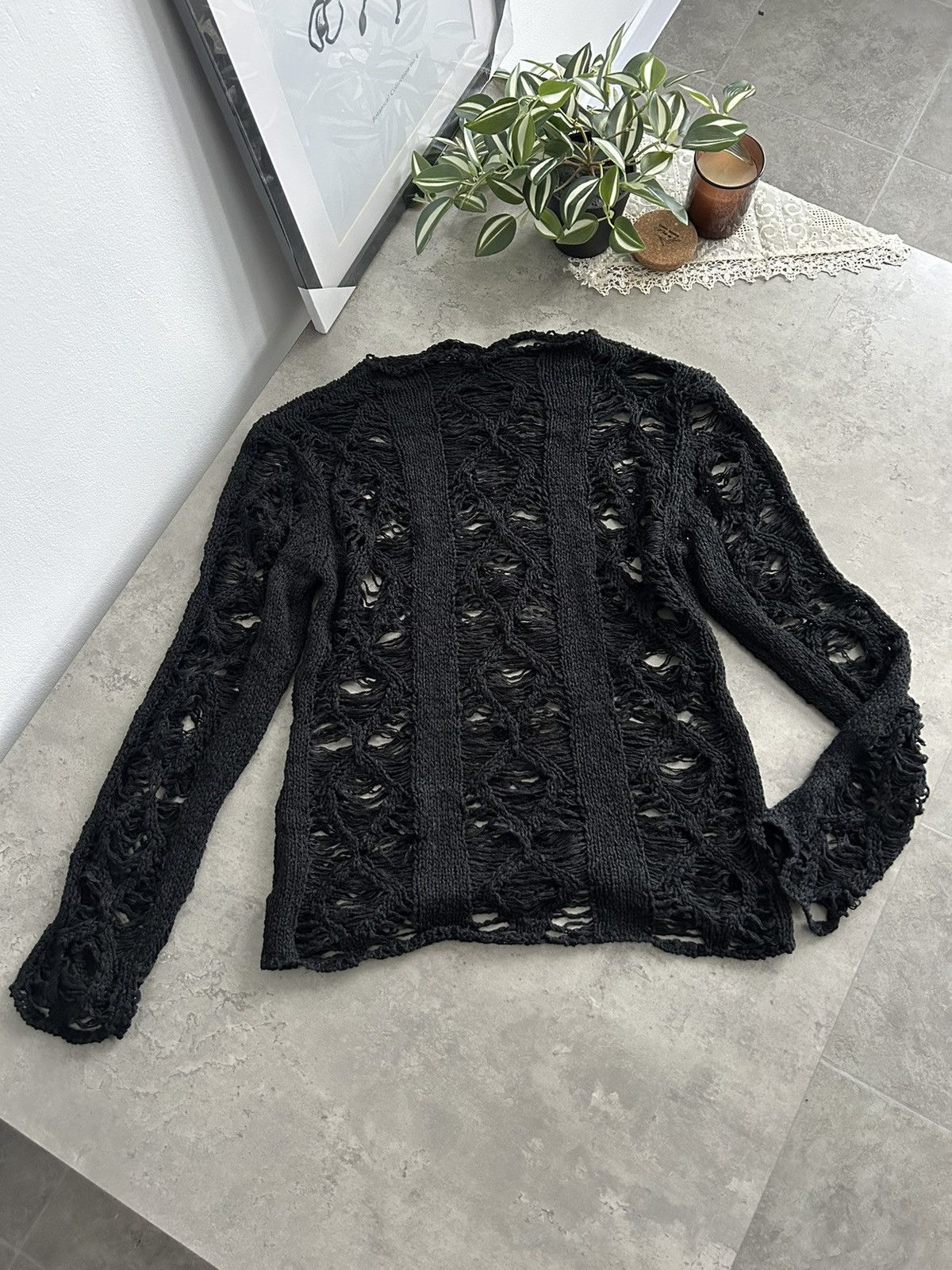 Vintage Amazing Knit Black Long sleeve Sweater Cardigan Vintage Y2K Size S / US 4 / IT 40 - 7 Thumbnail
