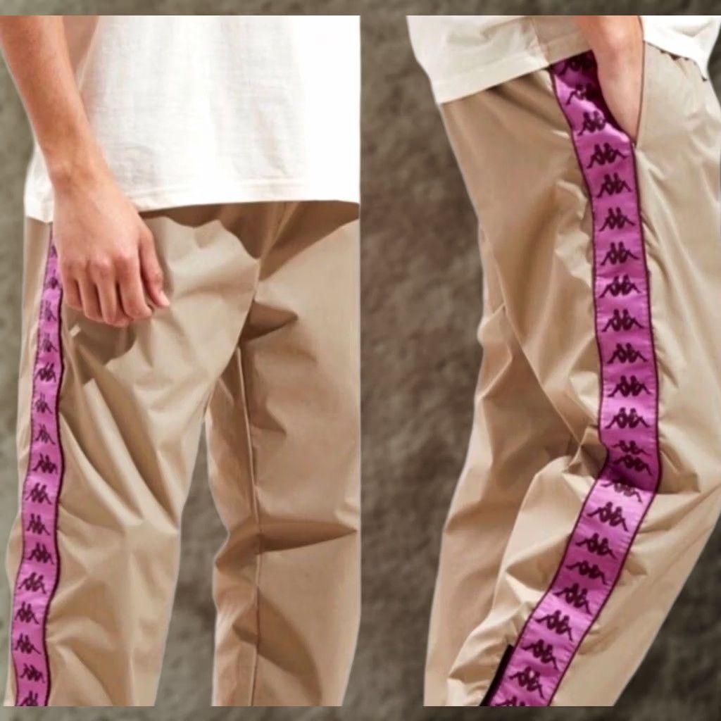 Kappa NEW Kappa Banda Logo Wind Pant Joggers Unisex SZ Small Urban Outfitters Zip Ankle Size US 29 - 1 Thumbnail