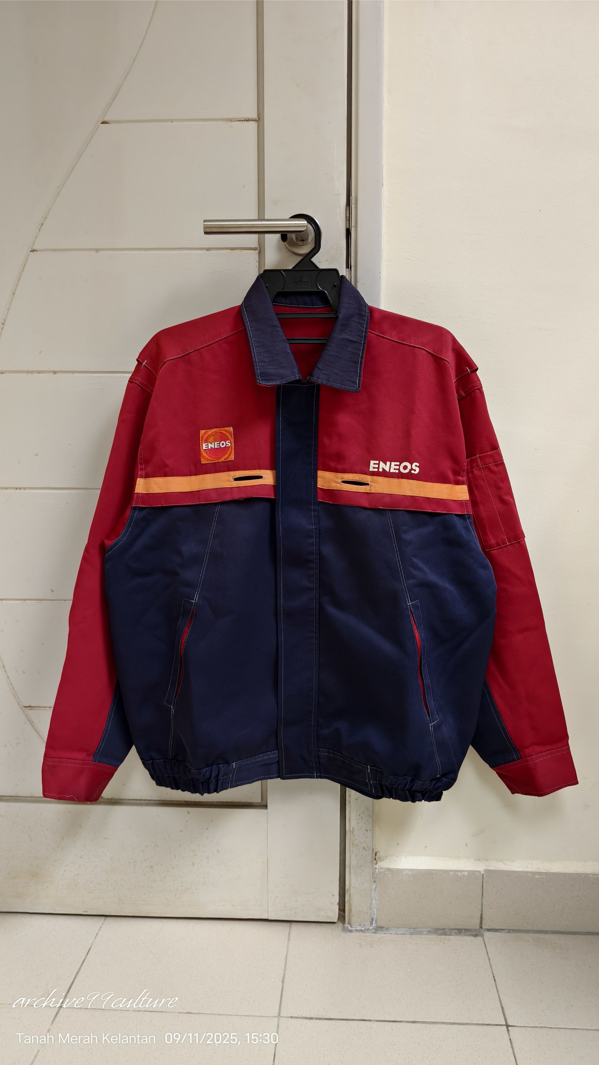 Mostly Heard Rarely Seen Vintage JDM Japan ENEOS Gas Heavy Duty Jacket Size US XL / EU 56 / 4 - 1 Thumbnail