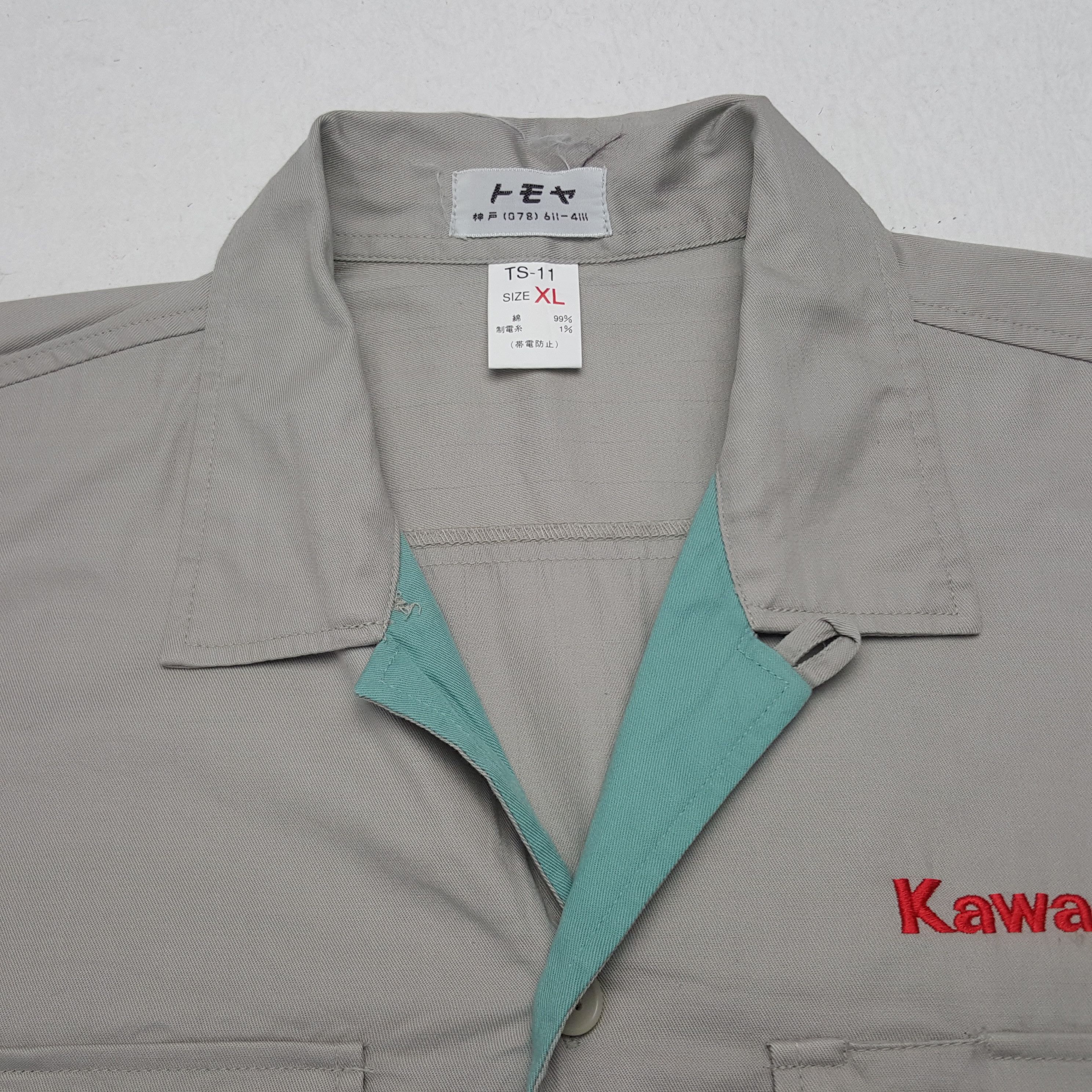 Japanese Brand Vintage Kawasaki Motorsports Racing Shirt Button up C219N55 Size US L / EU 52-54 / 3 - 4 Thumbnail