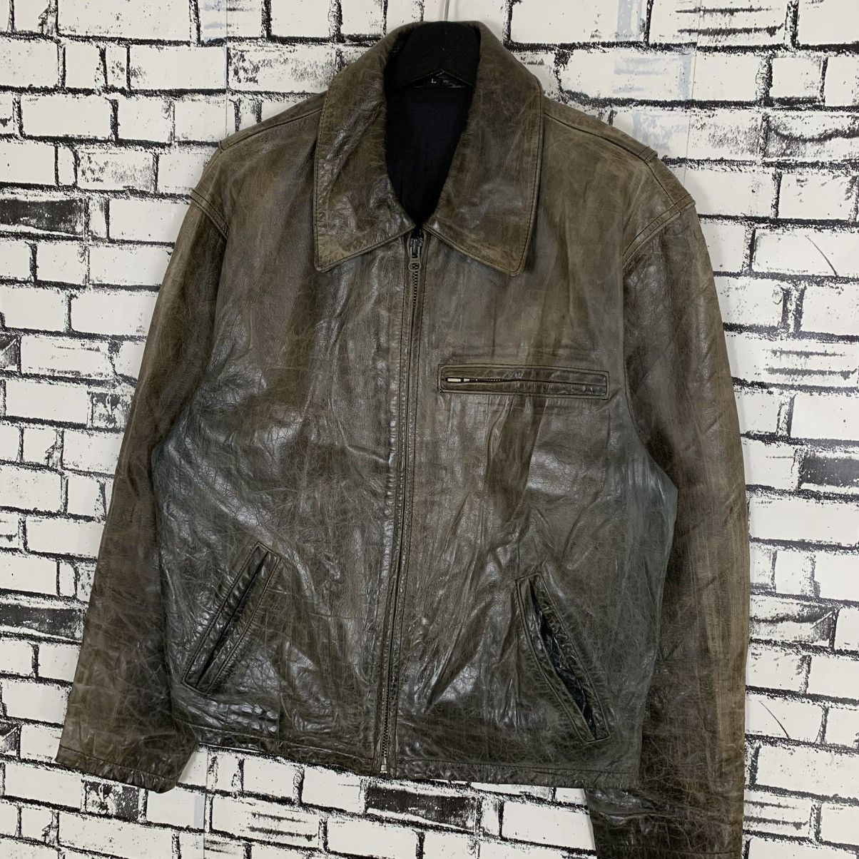 Designer × Vintage Vintage Leather Jacket Size US L / EU 52-54 / 3 - 2 Thumbnail
