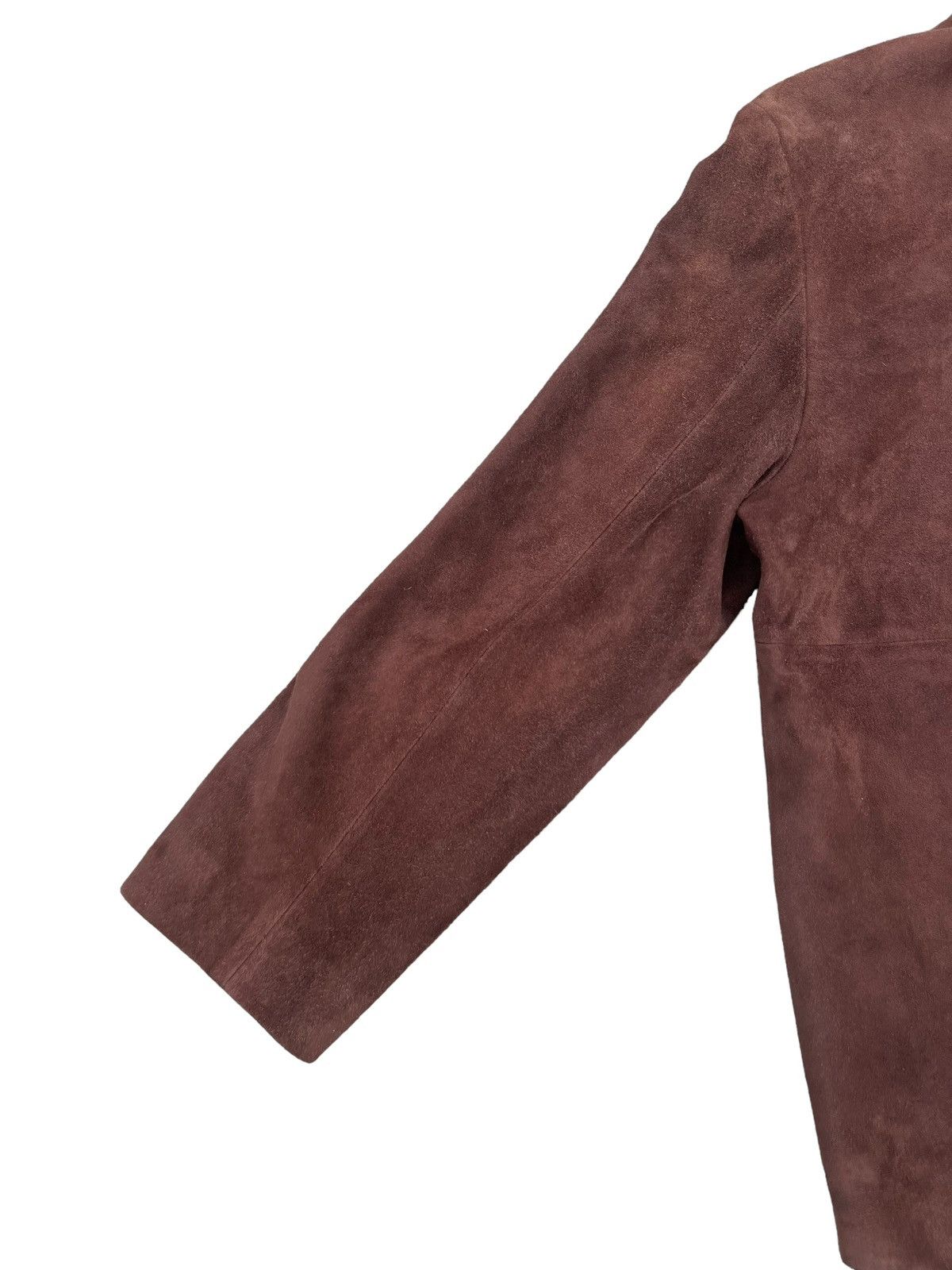 Leather Vintage FIGARO Paris Brown Sheepskin Suede Leather Shirt Size US M / EU 48-50 / 2 - 16 Thumbnail