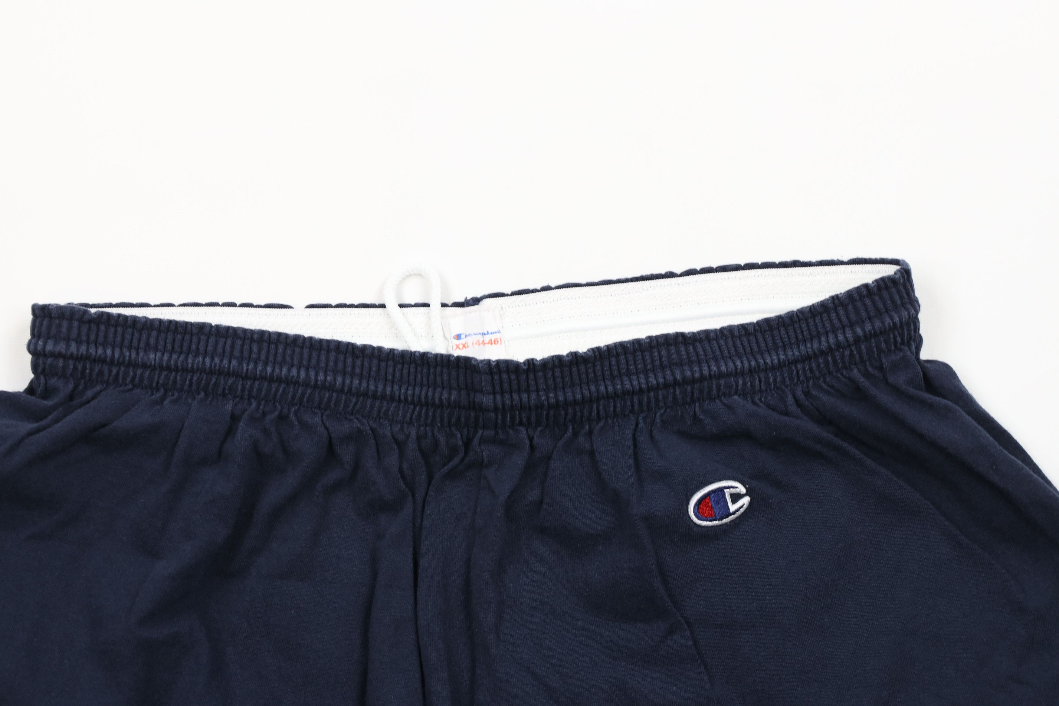Champion × Vintage Vintage 90s Champion Logo Above Knee Shorts Blue Cotton Size US 38 / EU 54 - 2 Thumbnail
