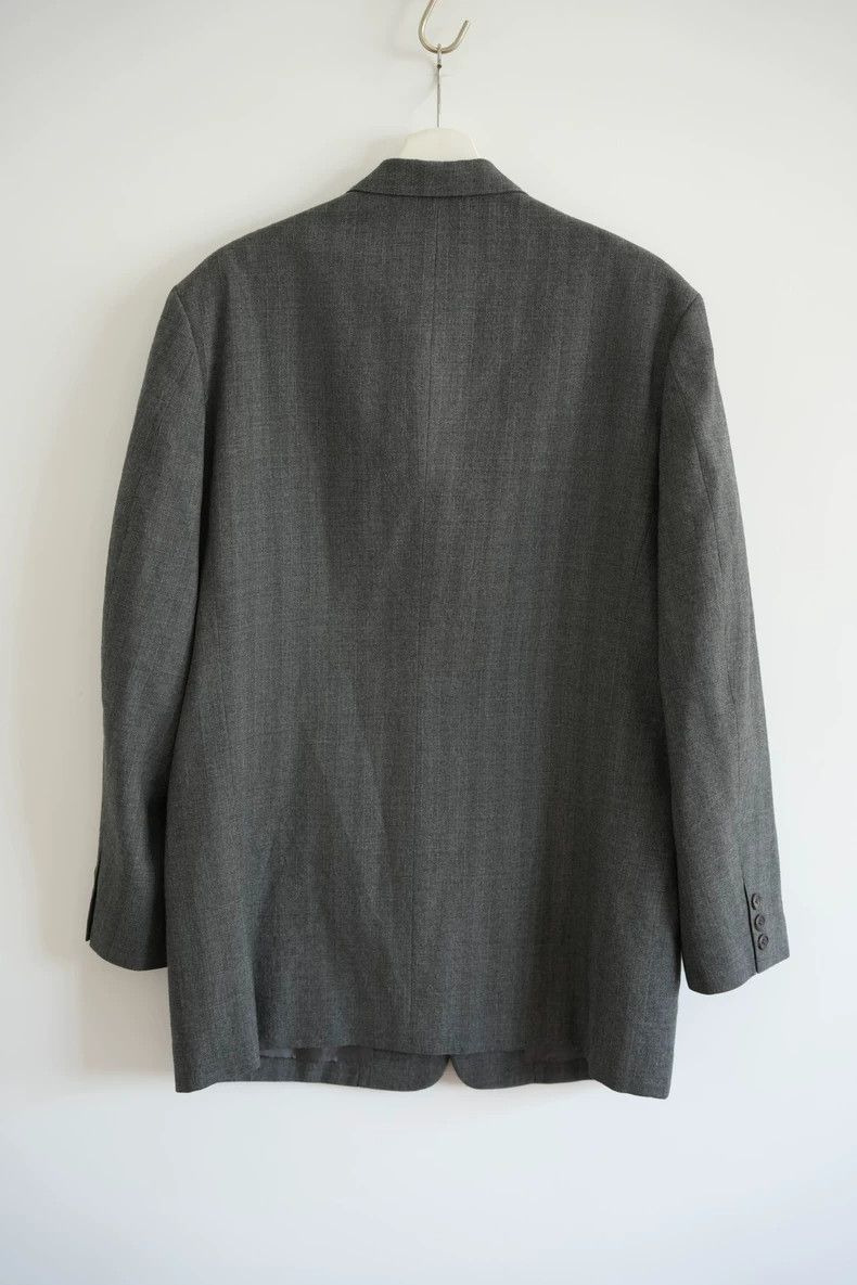 Yohji Yamamoto Yohji Yamamoto size m 90s carbon grey dark stripe suit 250 Size 38R - 2 Thumbnail