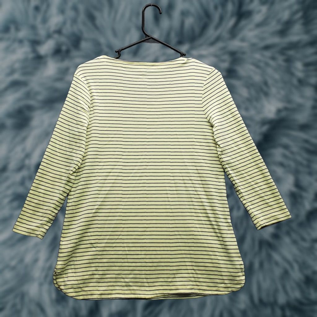 J. Jill J. Jill Shirt Womens XS Multicolor Striped Pima Cotton 3/4 Sleeve Pullover Tee Size XS / US 0-2 / IT 36-38 - 1 Thumbnail
