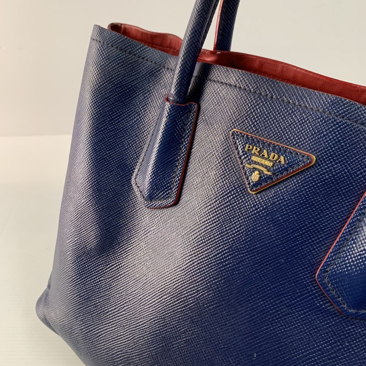 Prada Prada Leather Blue Shoulder Bag Size ONE SIZE - 10 Thumbnail