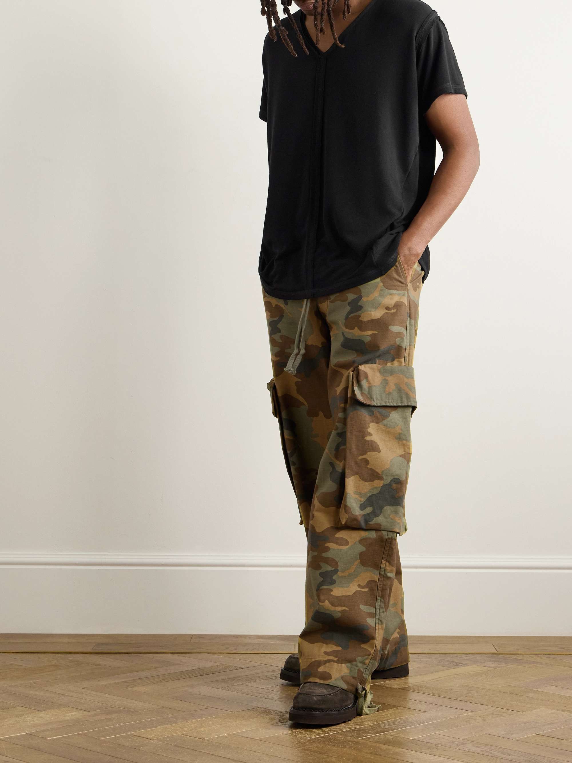 Greg Lauren $935 Greg Lauren Wide-Leg Camo Cargo Pants Size US 34 / EU 50 - 4 Thumbnail