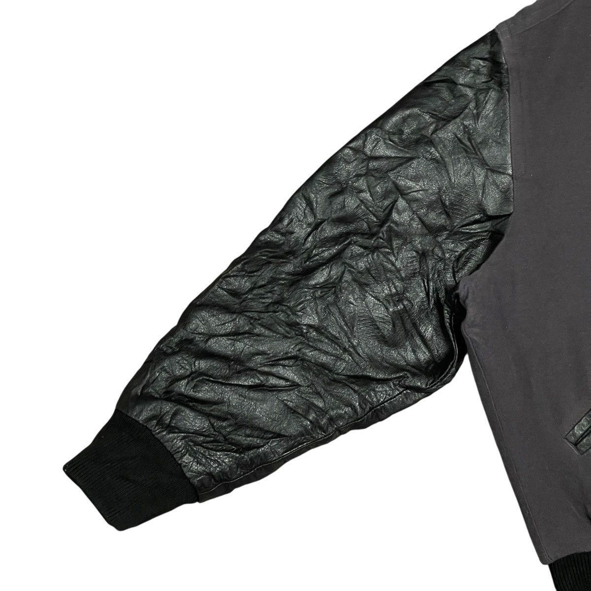 JUN MEN Vintage Junmen Wool Varsity Bomber Jacket, Leather Sleeves Size US XXL / EU 58 / 5 - 19 Thumbnail