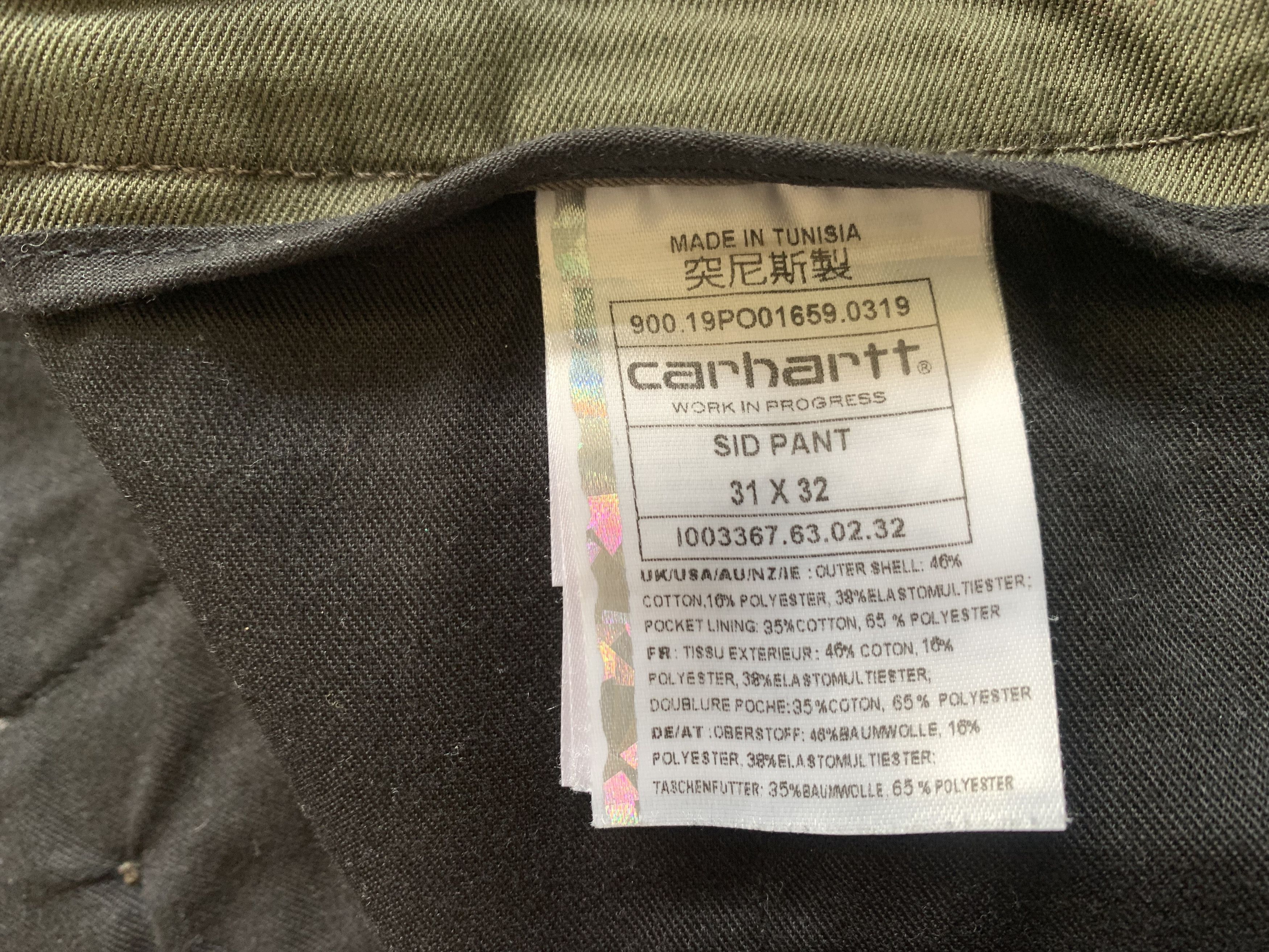 Carhartt Carhartt WIP Sid Pant Khaki Chino Cotton Trousers Size US 31 - 9 Thumbnail