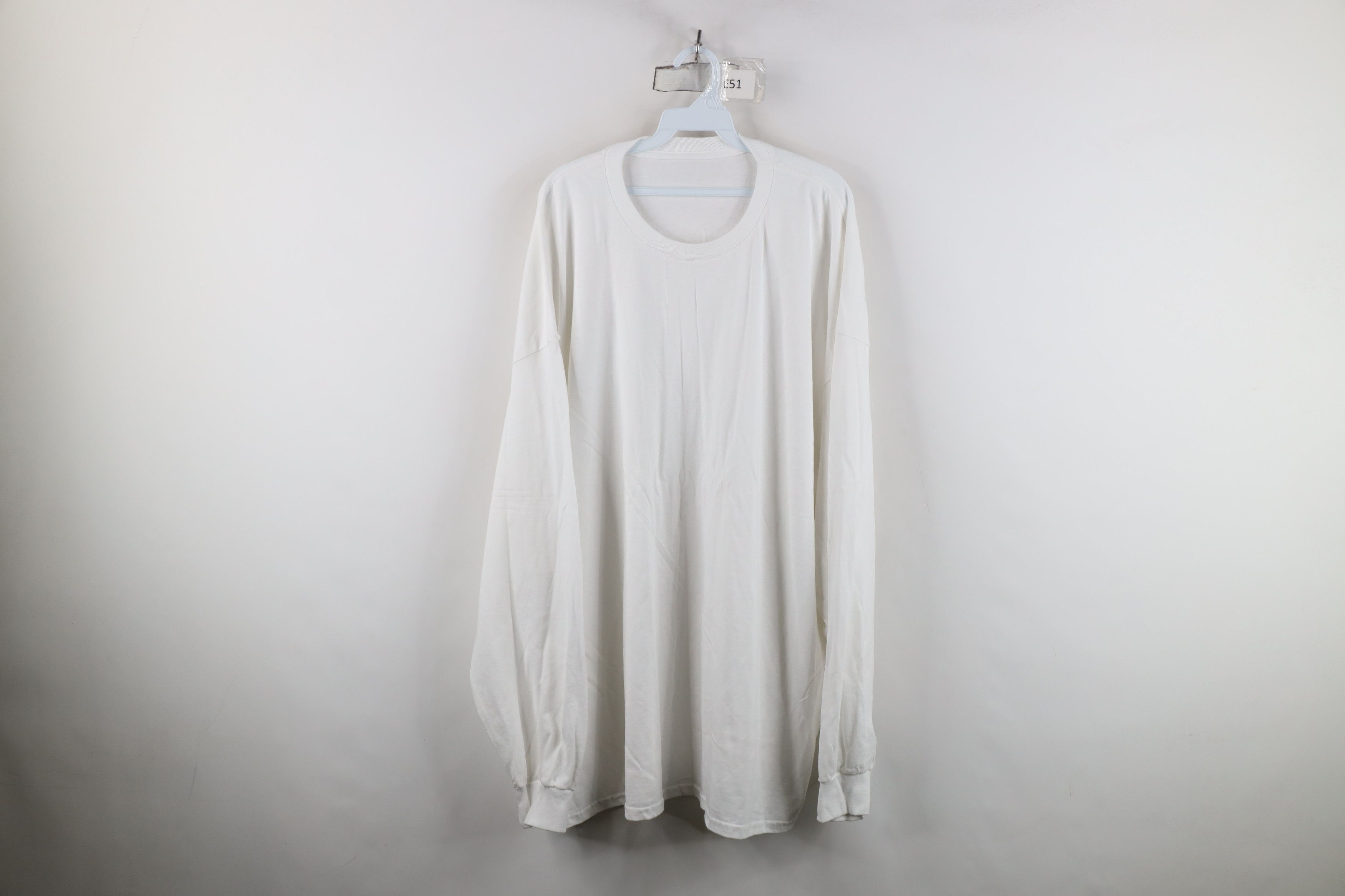 Vintage Vintage 90s Y2K Streetwear Cotton Long Sleeve T-Shirt White Size US XXL / EU 58 / 5 - 1 Thumbnail