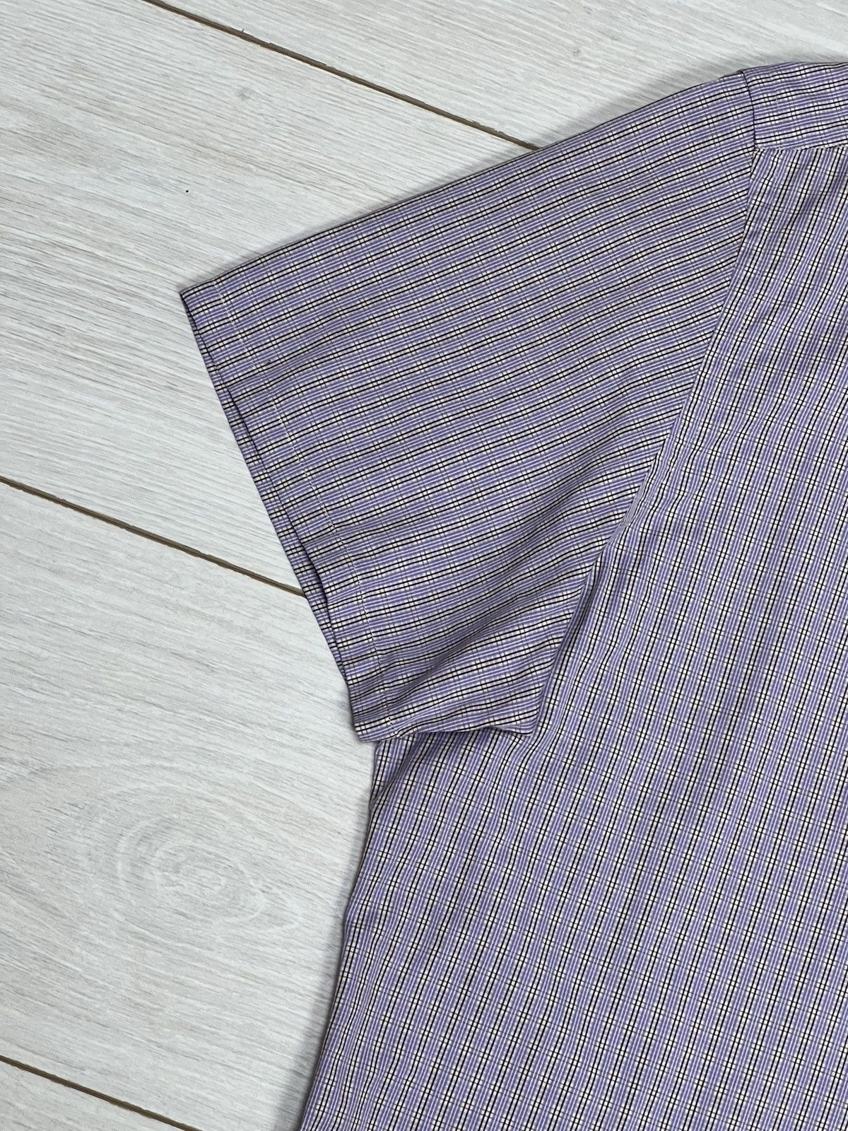 Prada Prada Short Sleeve Micro-Check Shirt - Purple/Blue Size US XL / EU 56 / 4 - 4 Thumbnail