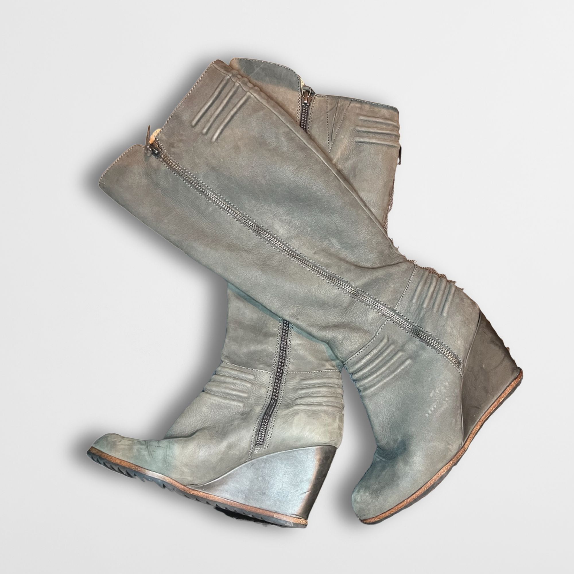 Other Biala Suede Leather Wedge Knee High Boots Women’s Size 7.5 B Size US 7.5 / IT 37.5 - 5 Thumbnail