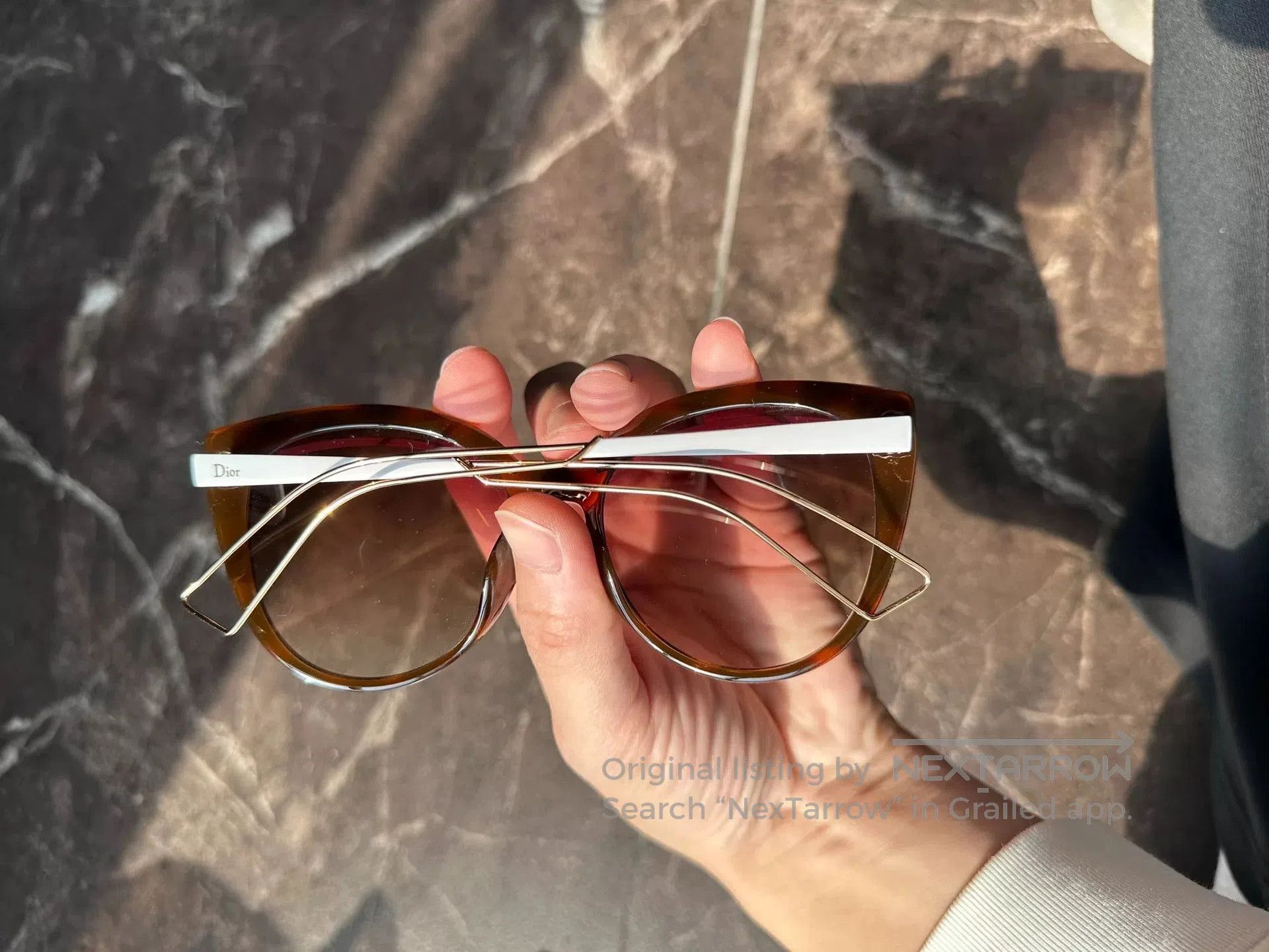 Dior Dior Brown Leopard Print Sunglasses. Size ONE SIZE - 3 Thumbnail