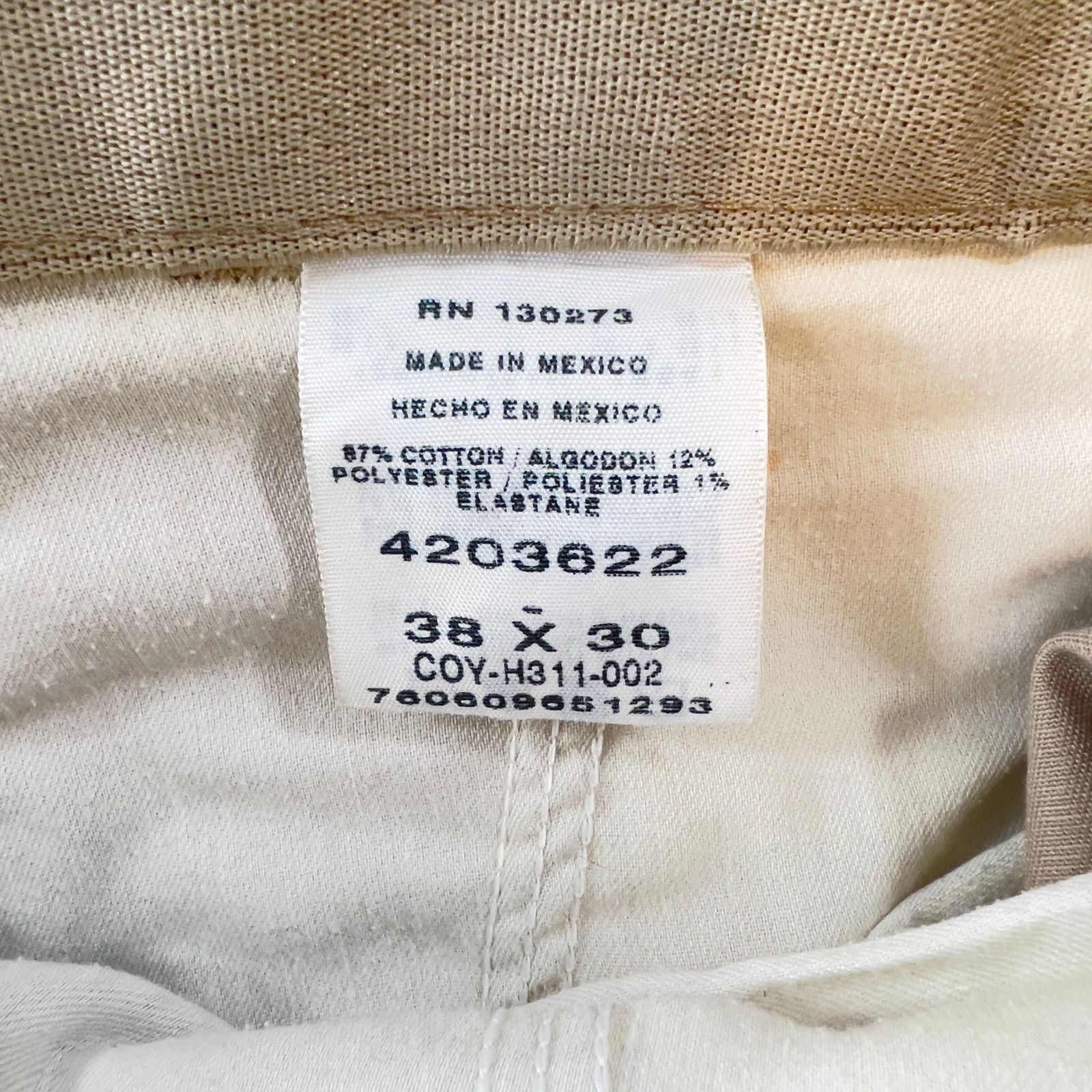 Lee Lee Custom Fit Collection Chinos Men's W38 X L30 Khaki Size US 38 / EU 54 - 2 Thumbnail