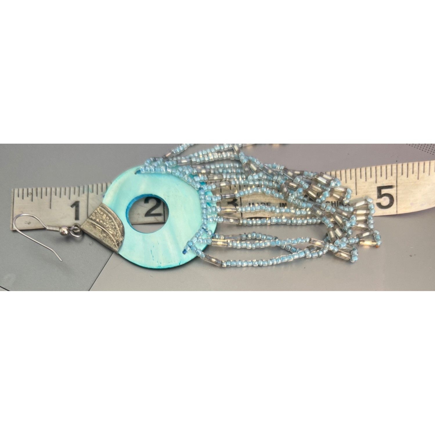 Other Vintage Dyed Shell Long Dangle Earrings Silver Tone Hooks Bo Size ONE SIZE - 5 Thumbnail