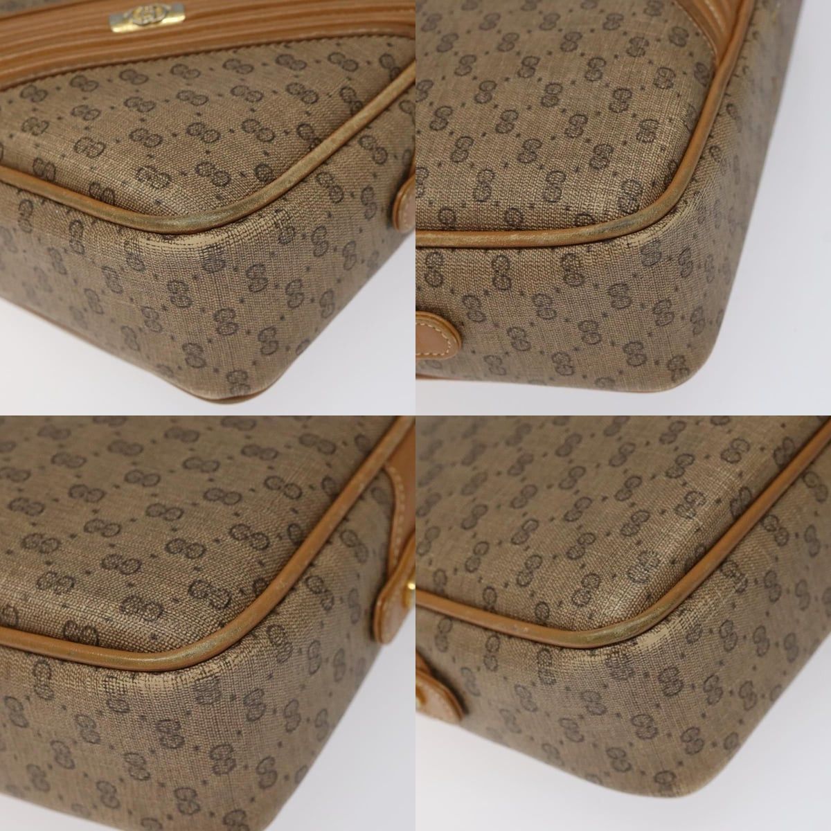 Gucci GUCCI Micro GG Supreme Shoulder Bag Pvc Leather Brown Gold Size ONE SIZE - 10 Thumbnail