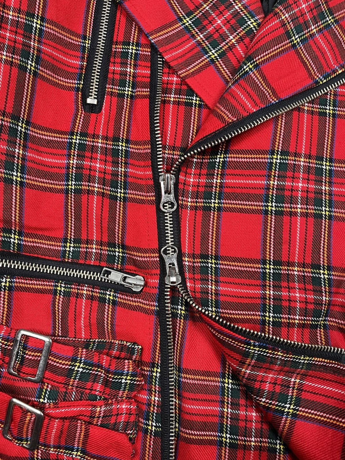 Kris Van Assche Ramones Style Kris Van Assche Bikers Jacket Tartan Size US S / EU 44-46 / 1 - 15 Thumbnail