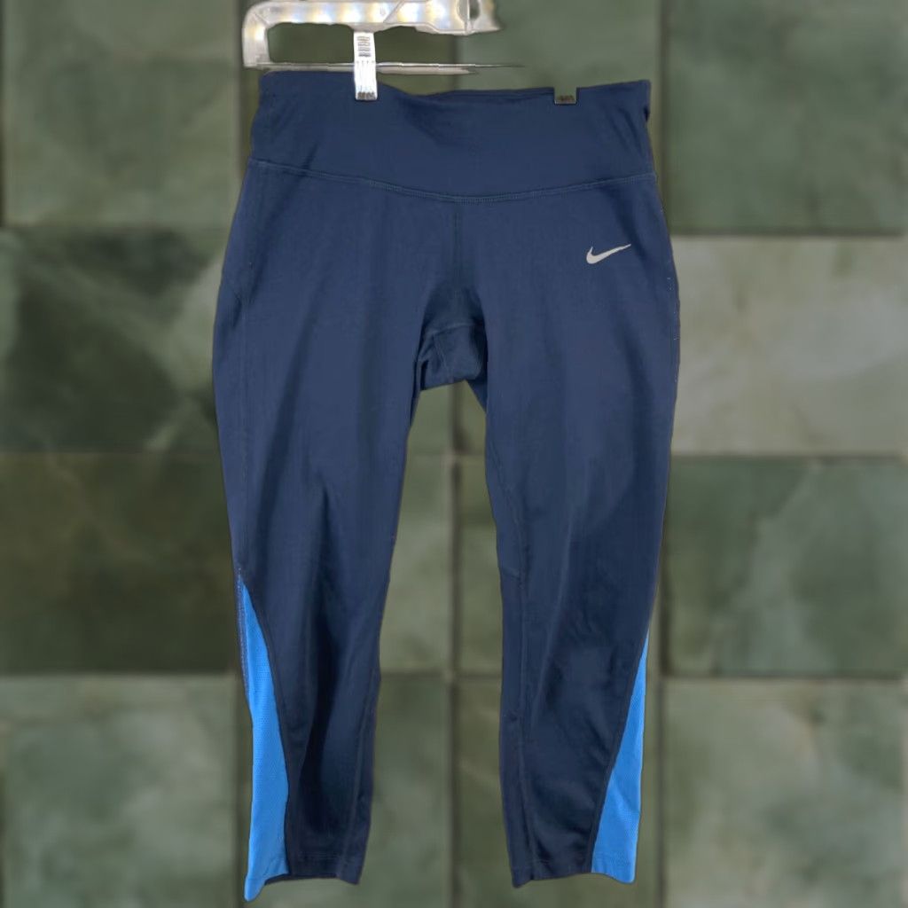 Nike Nike Dri-Fit Womens Pants XS Blue Stretch Athletic Size 26" / US 2 / IT 38 - 1 Thumbnail