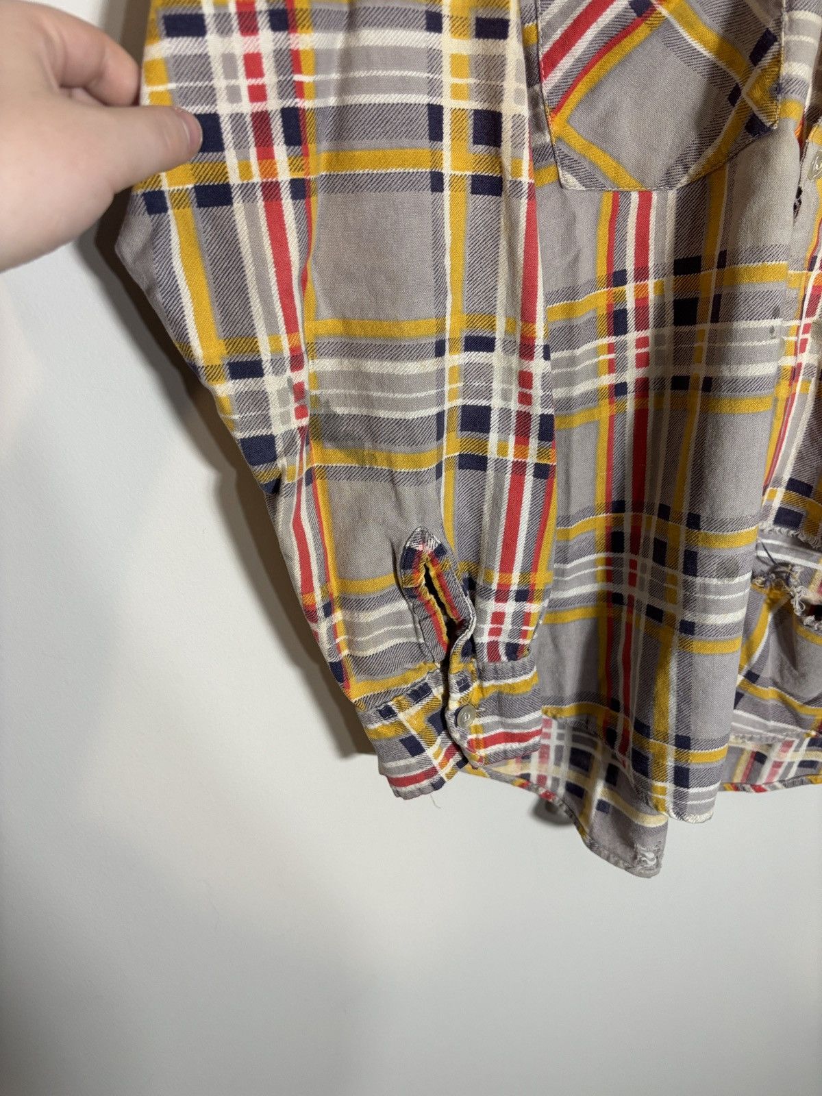 Vintage Vintage Golden Line Flannel Shirt 60s Thrashed Distressed L Size US L / EU 52-54 / 3 - 5 Thumbnail